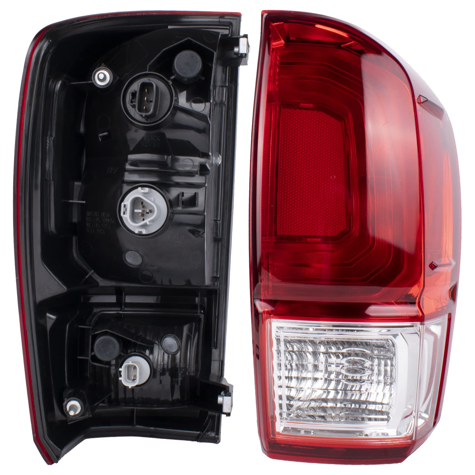 Boine Compatible With 2016 2017 2018 2019 2020 Toyota Tacoma Pickup Right Passenger Side Red Tail Light Housing Replace 81550-04
