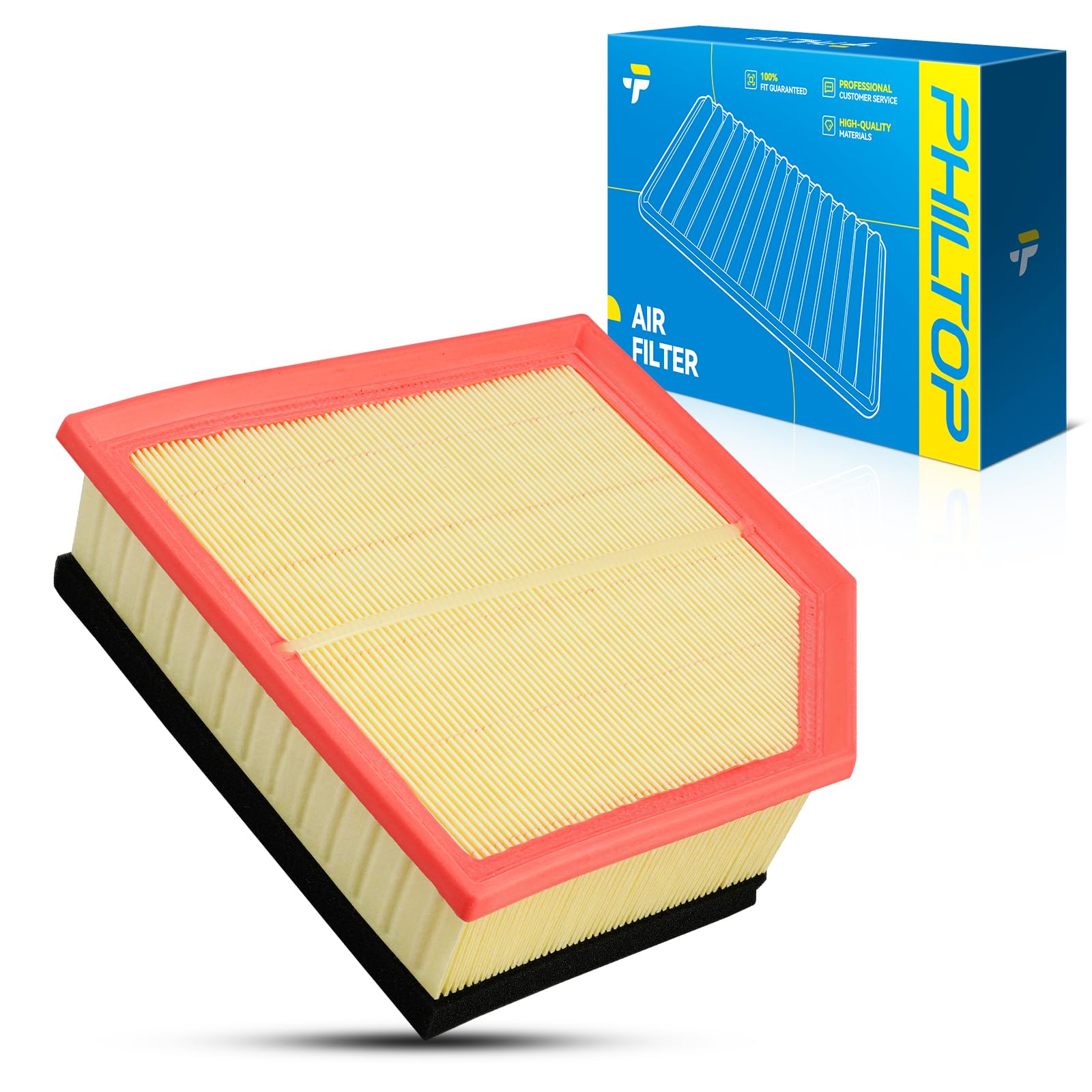 PHILTOP Engine air filter CA10785 Replacement for 2007-2014 Volvo XC90 3.2L, Flexible Panel