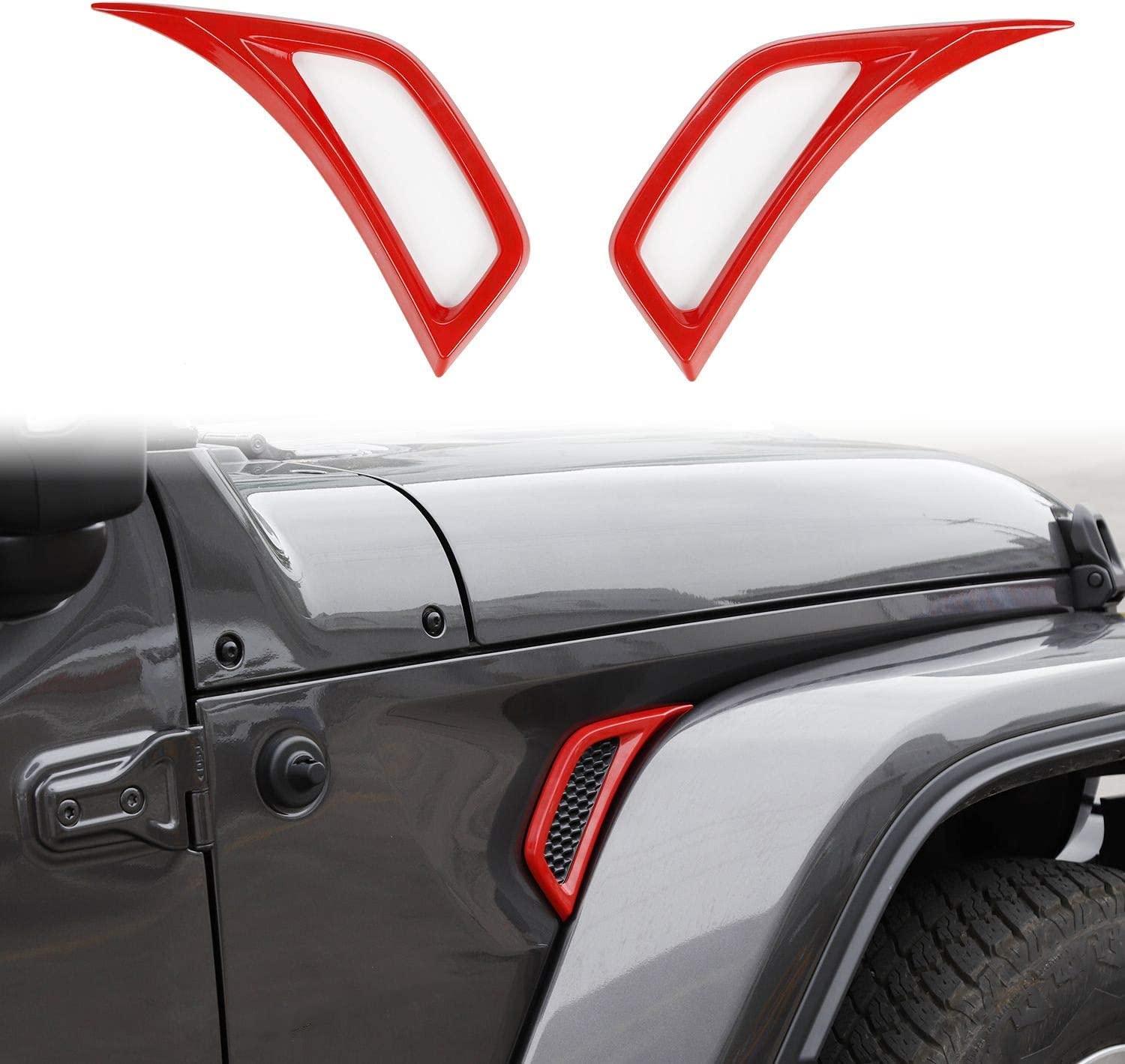 Voodonala for Jeep JL Side Air Conditioning Vent Outlet Decoration Trim for 2018-2024+ Jeep Wrangler JL JLU Gladiator JT, ABS Re