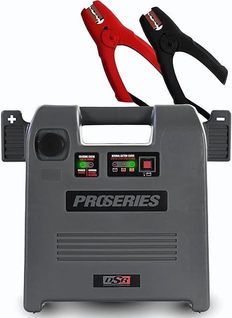 Schumacher Electric Car Battery Jump Starter & Portable Power Station - 1800 Peak Amps - 12V DC Power Outlet - with Overload & Short-Circuit Protection & Jumper Cables - DSR119