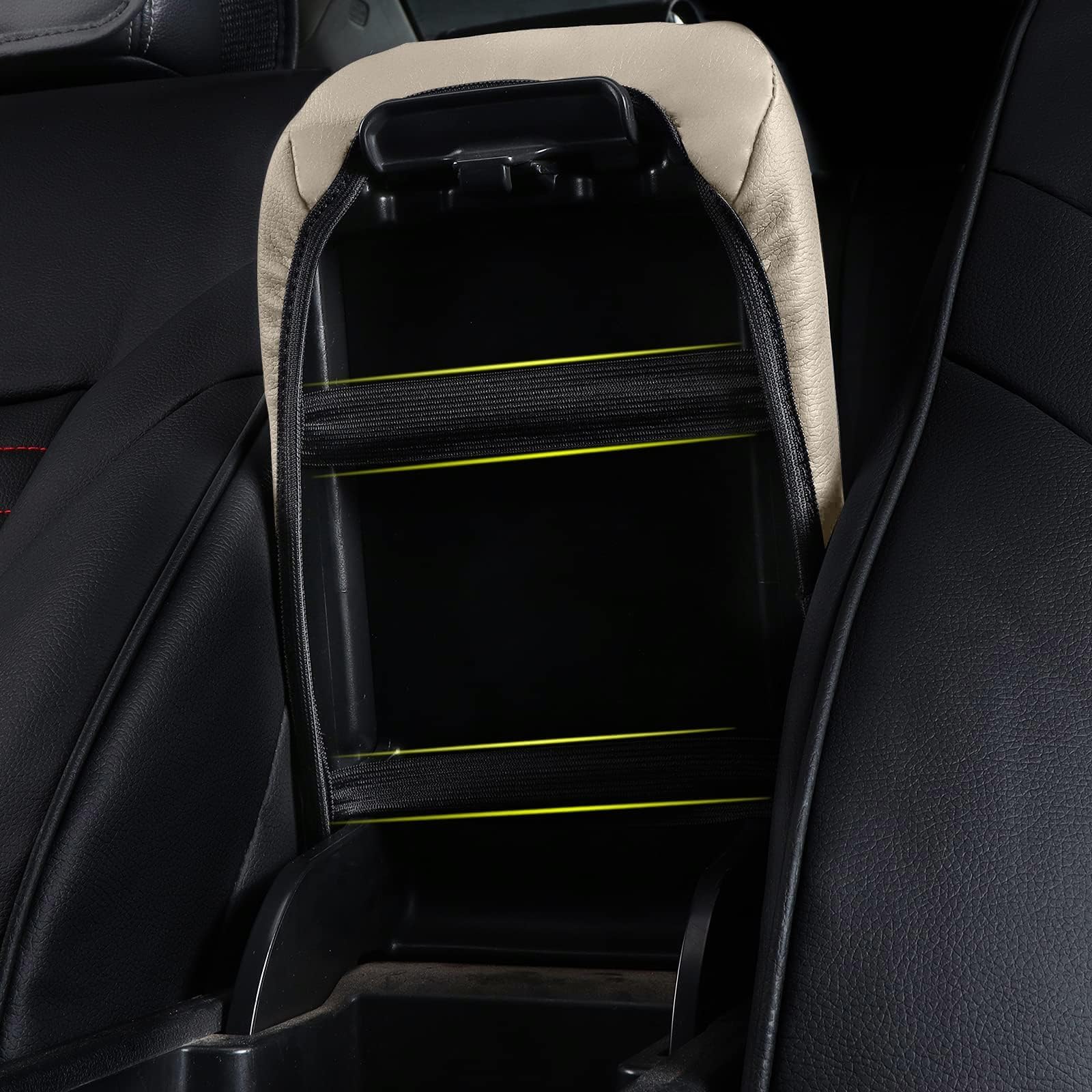 AOMSAZTO Armrest for 2011-2019 Ford Explorer Beige