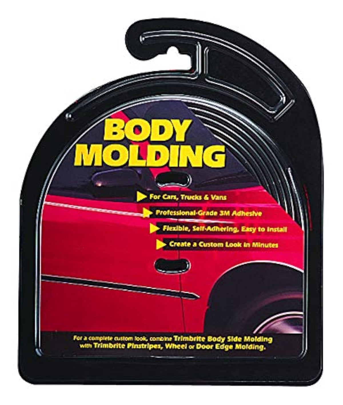 Cowles Custom - Premium Universal Body Molding for All Vehicles - Easy Install, Black Finish, 1 by 14 ft, UV Protected, Long L