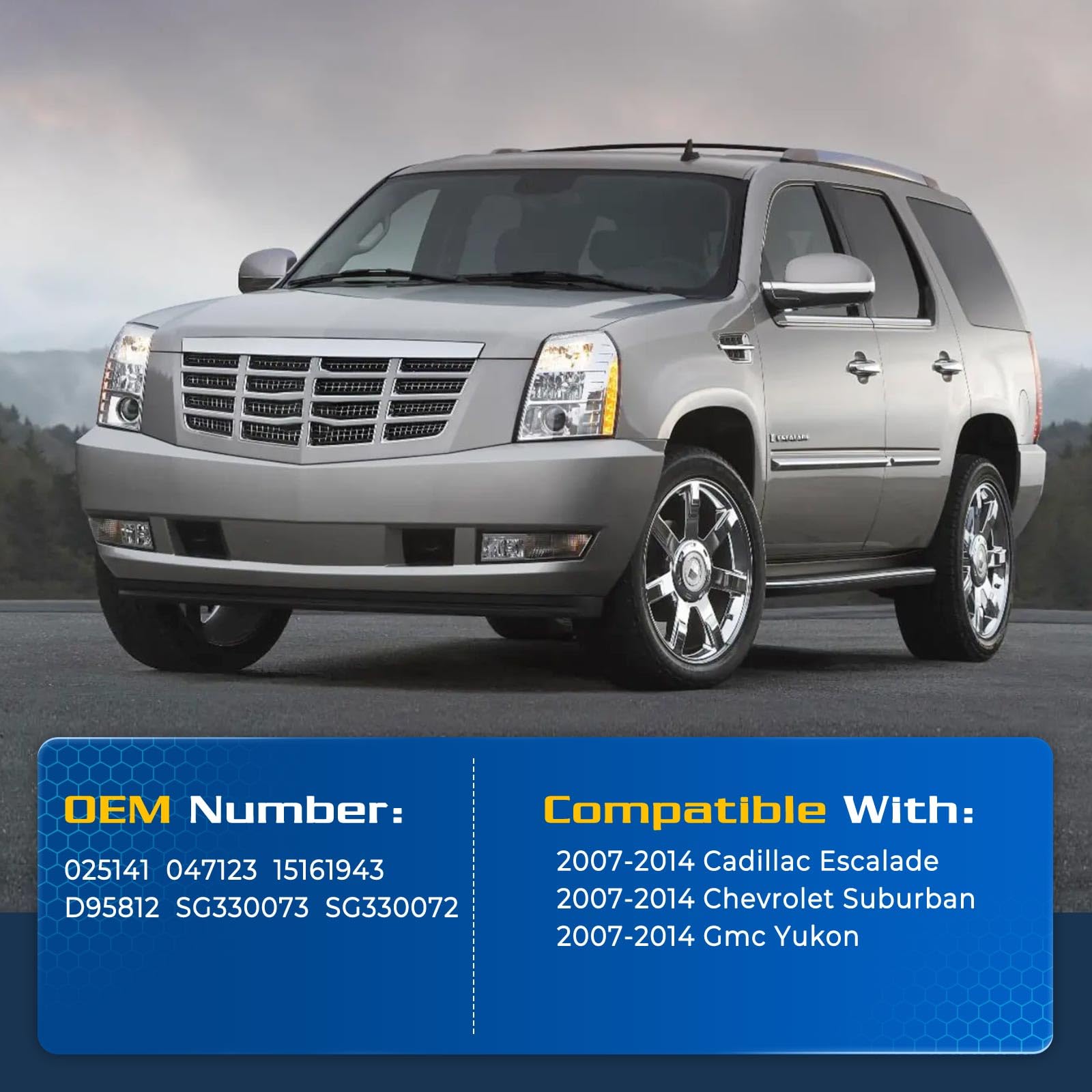 Arana Rear Window Glass Struts Shocks For 2007-2014 Chevy Suburban/Tahoe/Gmc Yukon, 6157 Back Window Replacement Lift Support, 2
