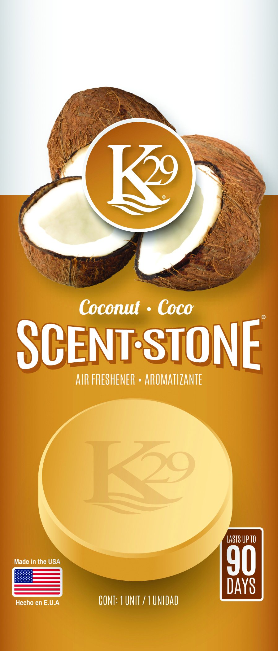 Sterling Teal (K16005-4) K29 'Coconut' Stone Air Freshener, (Pack Of 4)