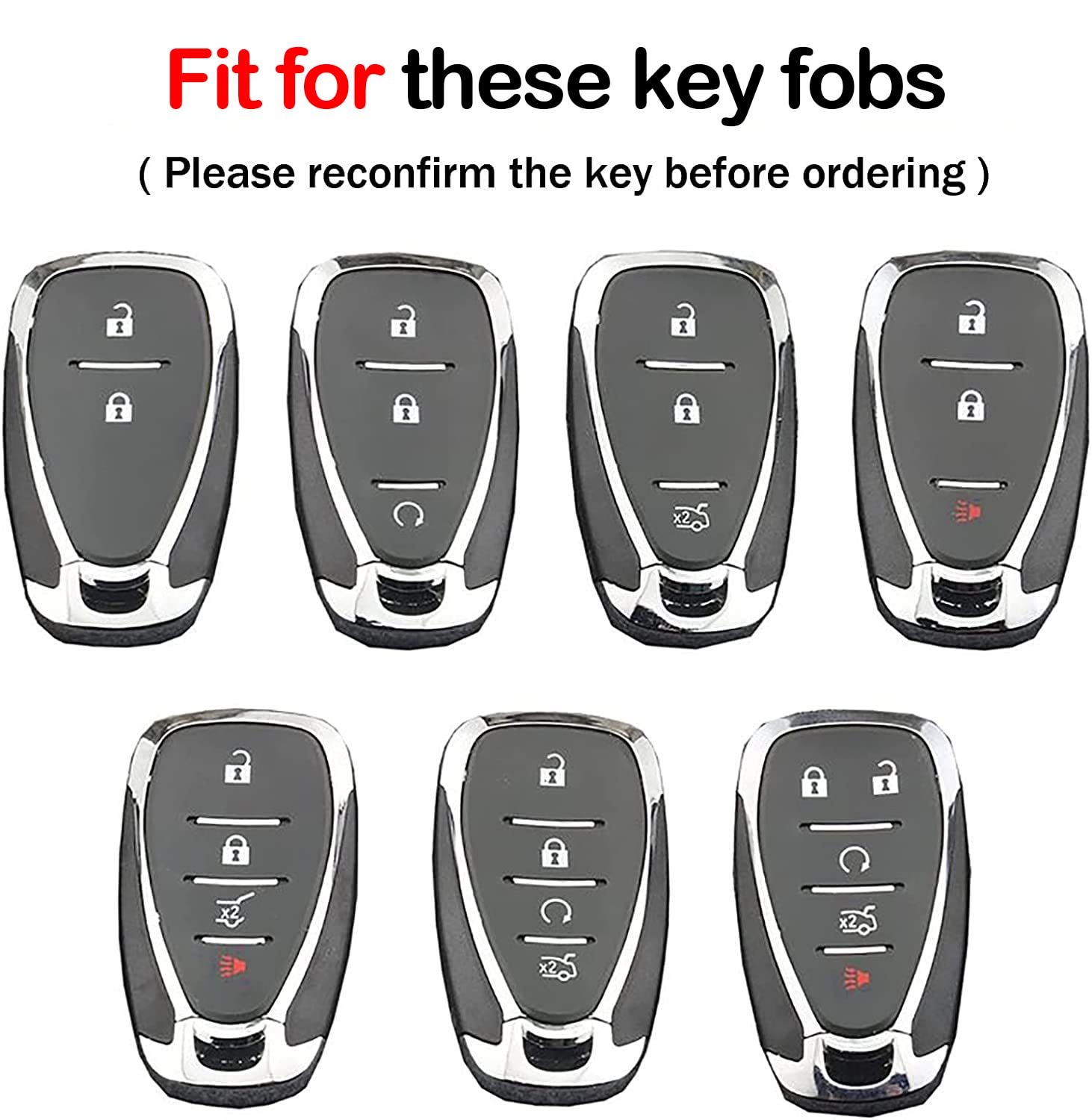 Xiyang Trade For Chevy Key Fob Cover With Keychain,Soft Tpu Full Protection Key Shell Case For Chevy Malibu Camaro Blazer Cruze