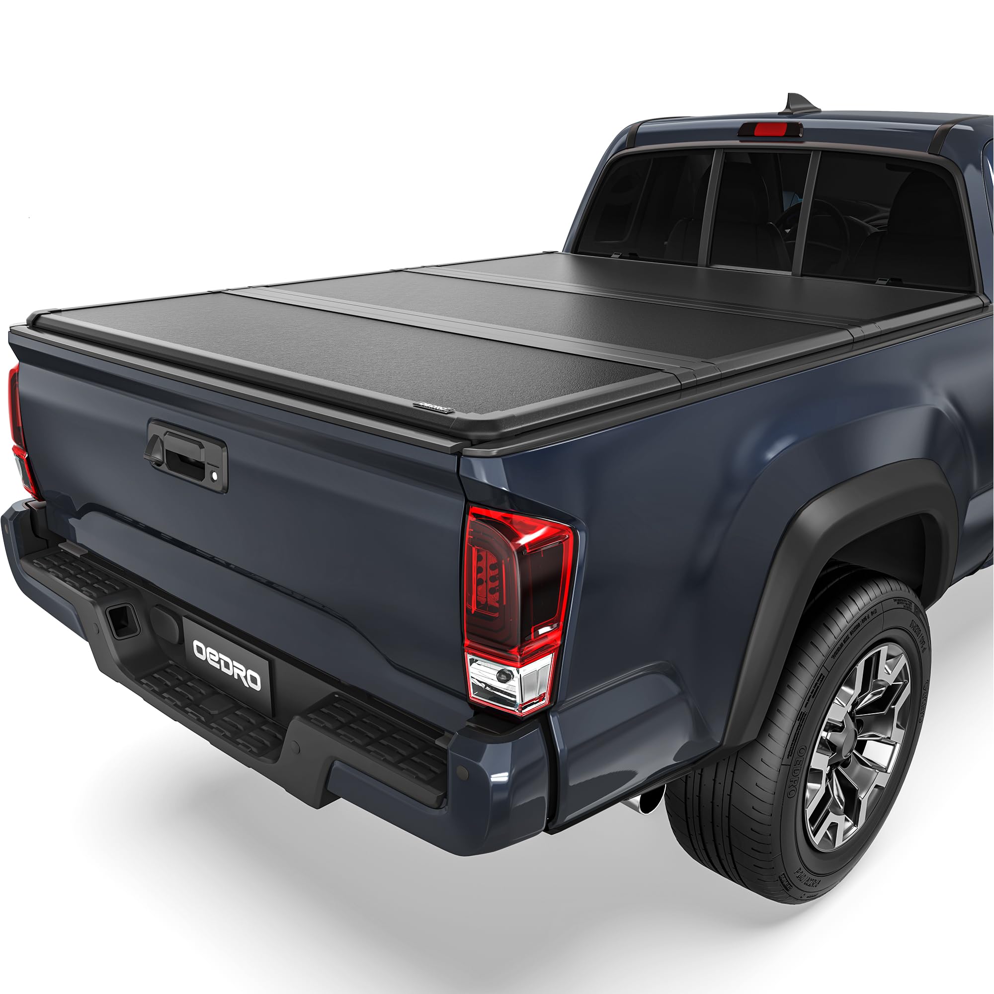 OEDRO FRP Hard Tri-fold Tonneau Cover Folding Truck Bed Covers Fits for Toyota Tacoma 2024 2025 with 6 Feet Bed
