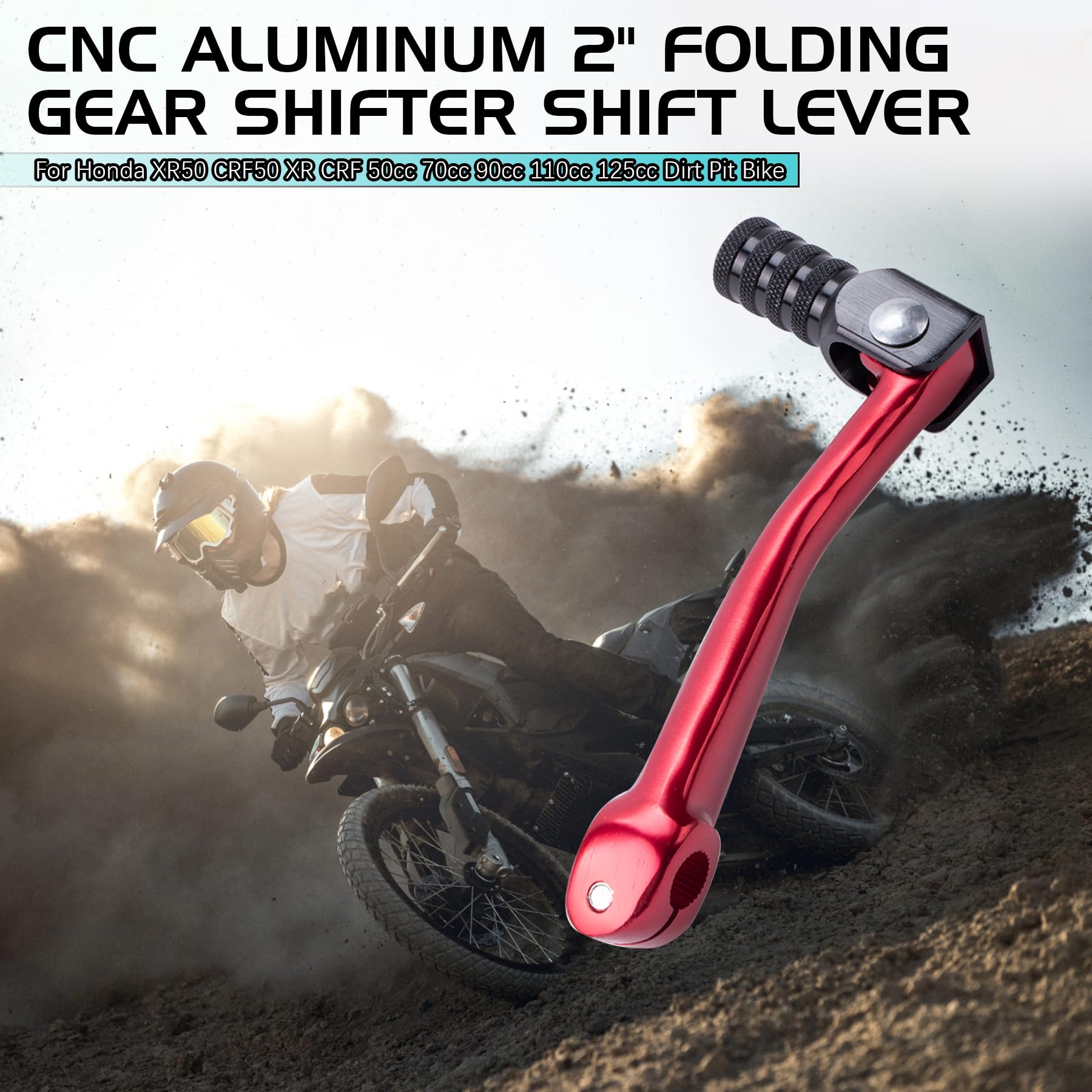 Otohans Automotive Cnc Aluminum 2'' Folding Gear Shifter Shift Lever Compatible With Honda Xr50 Crf50 Xr Crf 50Cc 70Cc 90Cc 110C