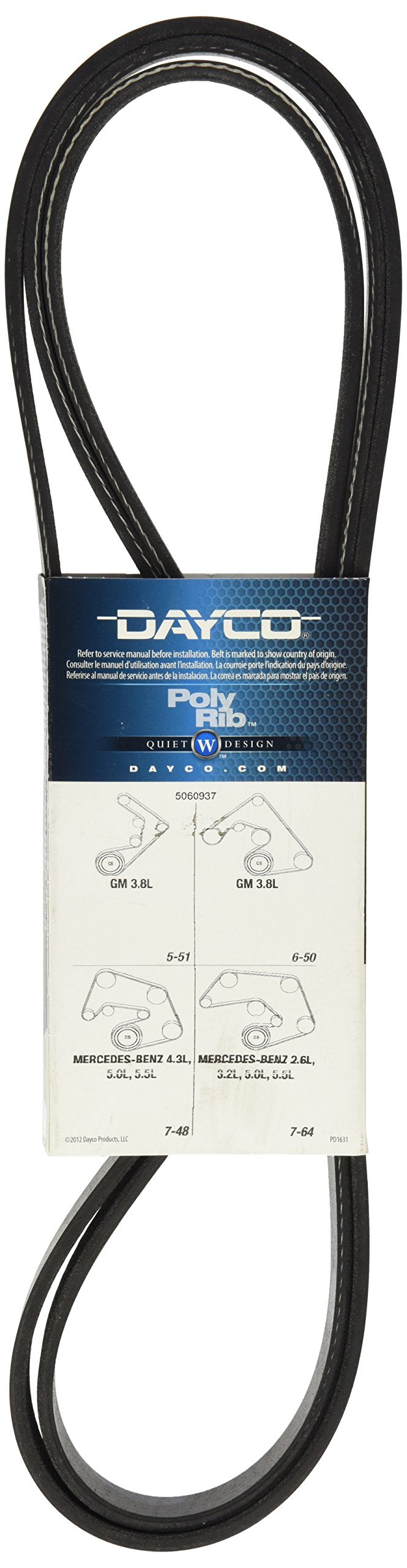 Dayco 5060937 Serpentine Belt