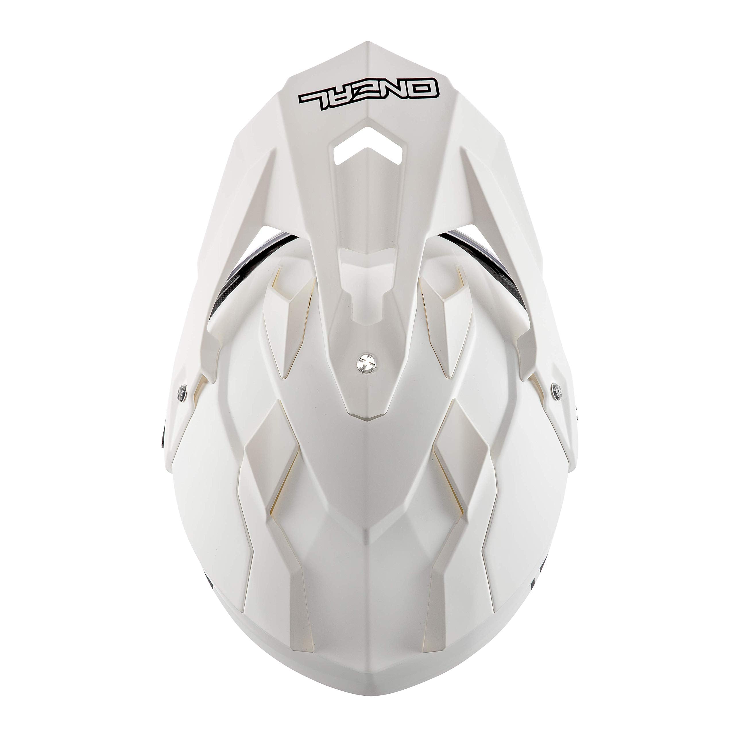 O'Neal unisex adult Full-face-helmet-style Sierra II Helmet Flat White M 57 58cm , White, Medium US
