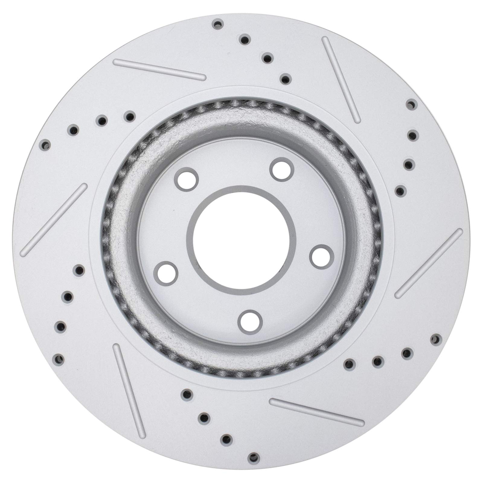 Trq Front Performance Brake Rotors Set Premium G-Coated Cross Drilled & Slotted Compatible With 2007-2022 Nissan Altima