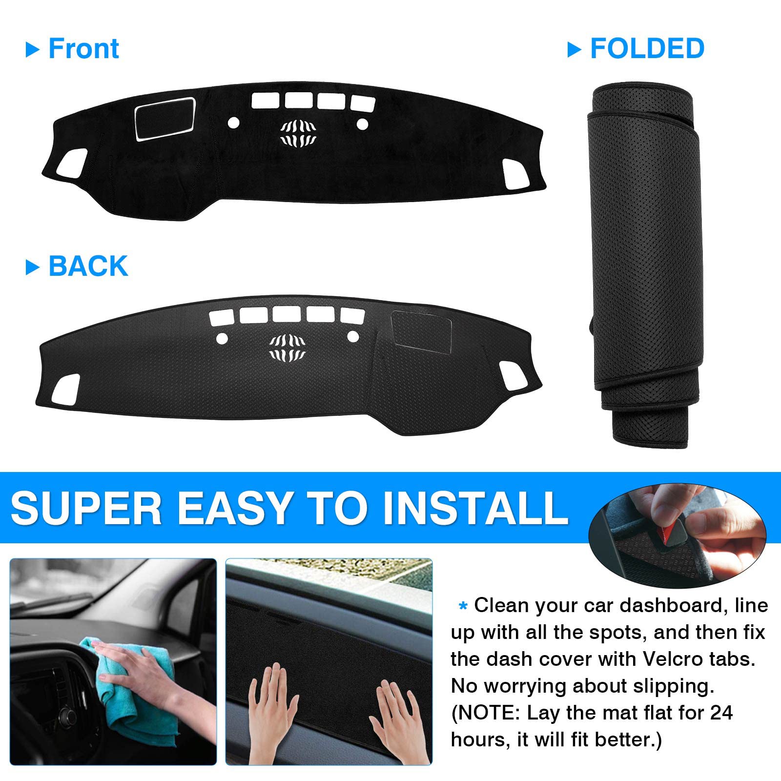 Autorder Dashboard Cover Mat For 2020 2021 2022 Kia Telluride Accessories Dash Cover Flannel Dash Mat Sunshade Glare Uv Rays Pro