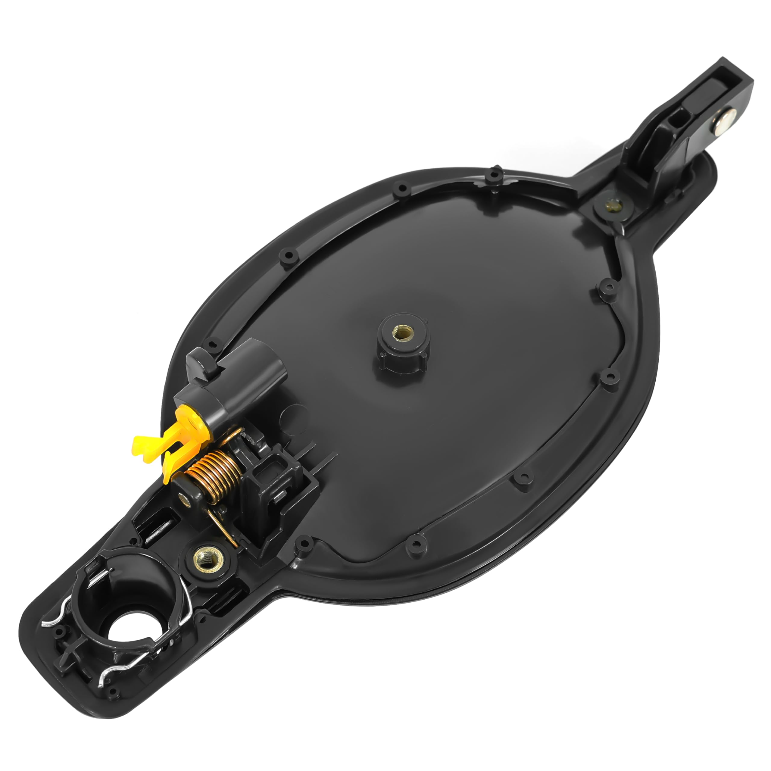 Ecotric Outside Door Handle Black Textured Compatible With 2004-2011 Mitsubishi Endeavor Replacement For Mr987491 (Front Left)