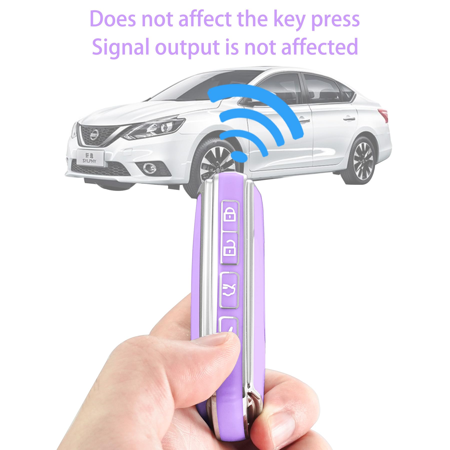 Kirsnda For Mazda Key Fob Cover,Case With Keychain,Soft Tpu Protection Key Shell/Skin,4 Buttons Fit 2019 2020 2021 For 3,Hatchba