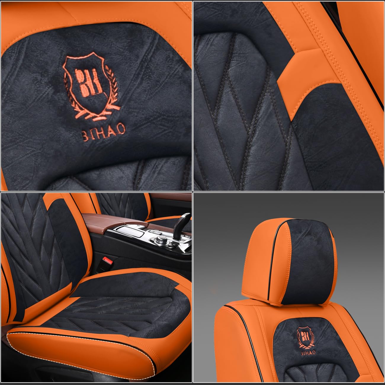 MM01 Seat Covers 5-Seater Full Set Suitable for Most Cars,Cars,SUV, Pickup Ttrucks, Airbags CompatibleCar Seat Cushion Protector