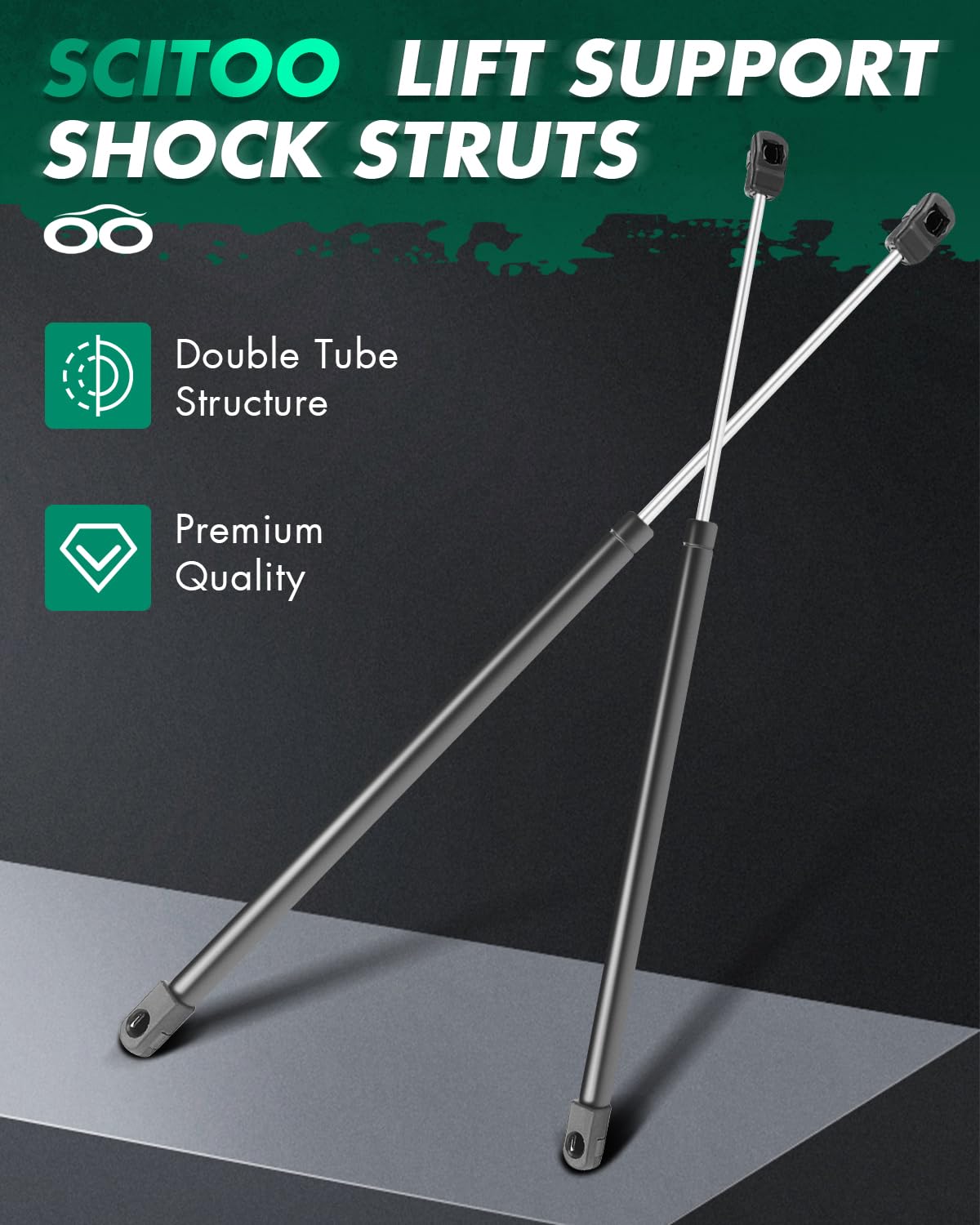 Scitoo 6253 18.3Inch Lift Supports Fit For Ford For Expedition 2007-2017,For Lincoln Navigator 2007-2016 Rear Left And Right Win