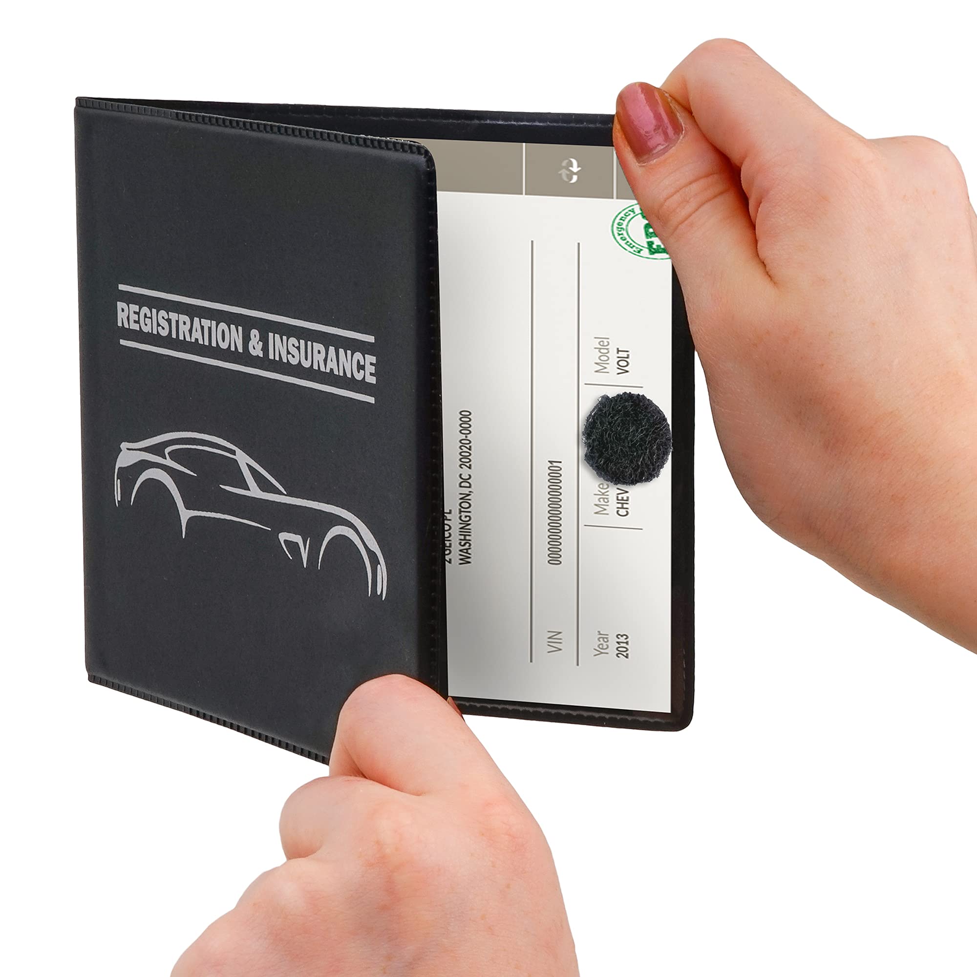 Canopus Car Registration And Insurance Holder, Car Document Holder, Vehicle Registration And Insurance Card Holder, Wallet For A