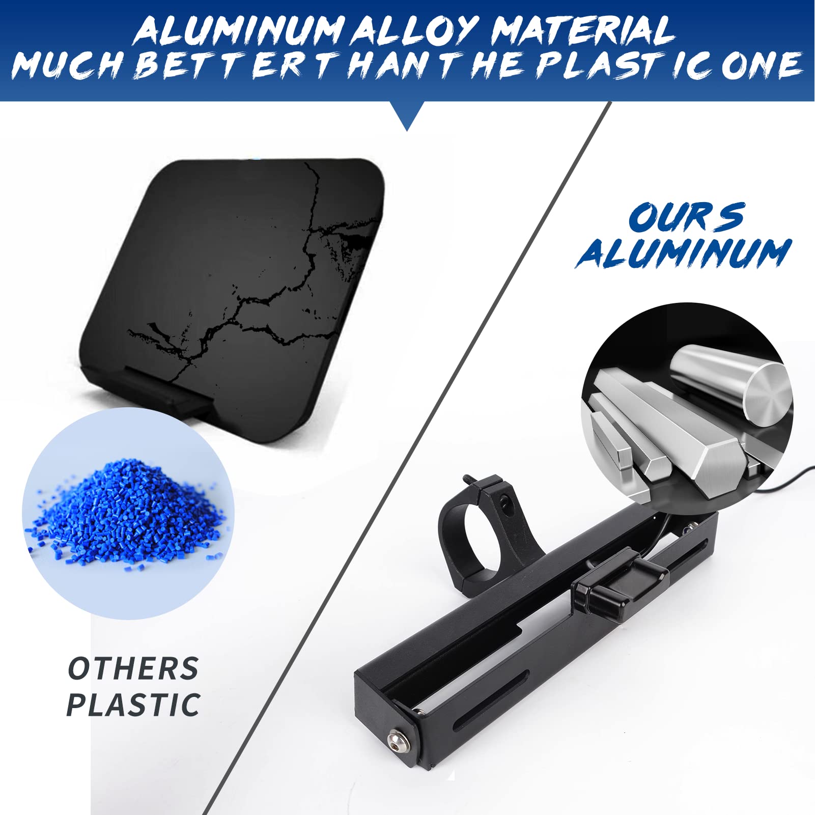 Maiker Aluminum UTV License Plate Frame with Light Compatible with Polaris Pioneer Talon Can-Am Maverick X3 Kawasaki Arctic Cat