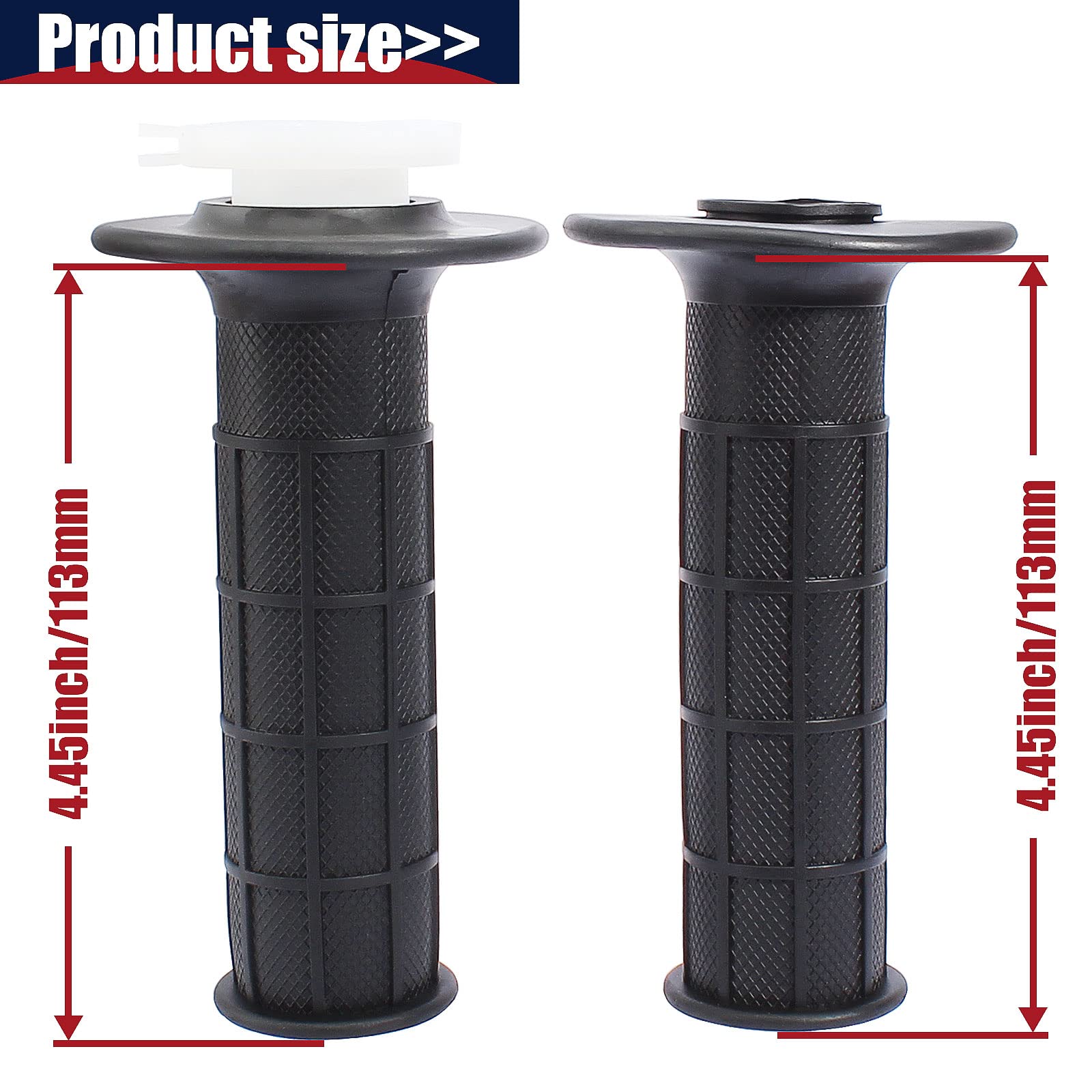 Qazaky Twist Throttle Accelerator Handle Grip Cable Set For Quad Atv Go Kart 4-Stroke Pit Dirt Mini Pocket Bikes 50Cc 60Cc 66Cc 90Cc 110Cc 125Cc 140Cc 150Cc 190Cc 200Cc 7/8Inch 22Mm Handlebars Sdg Ssr