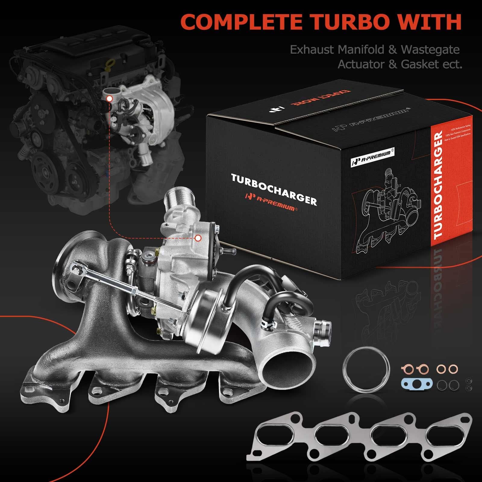 A-Premium Complete Turbo Turbocharger with Gasket Kit Compatible with Chevy Chevrolet Cruze 2011-2019 & Sonic 2012-2020 & Trax 2