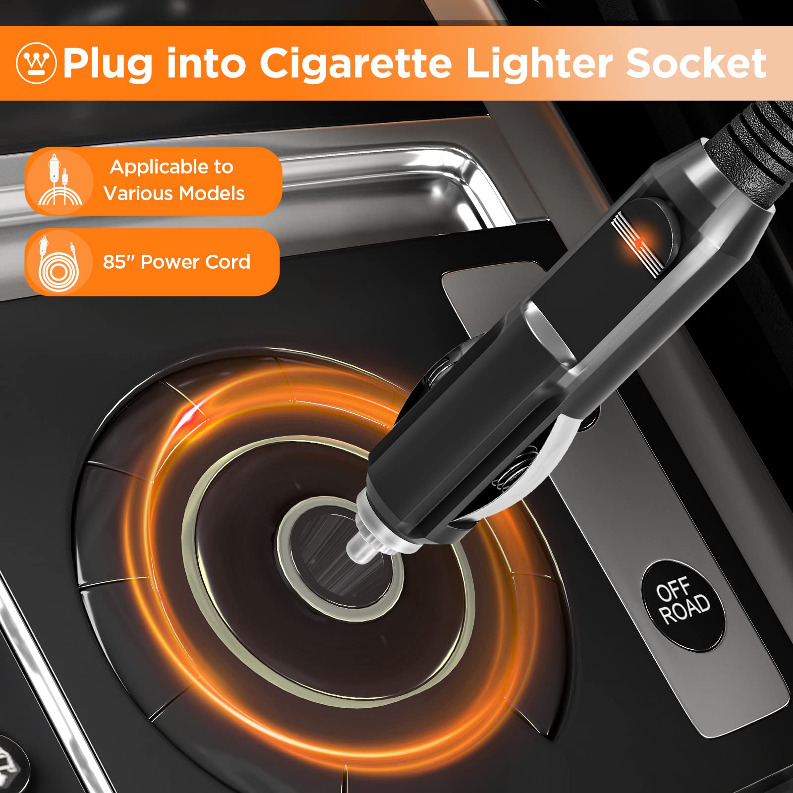 Westinghouse Heated Car Blanket with 3 Heating Levels, 4 Hours Auto Off, 12 Volt Electric Blanket for Car, Truck, SUV, RV, Porta