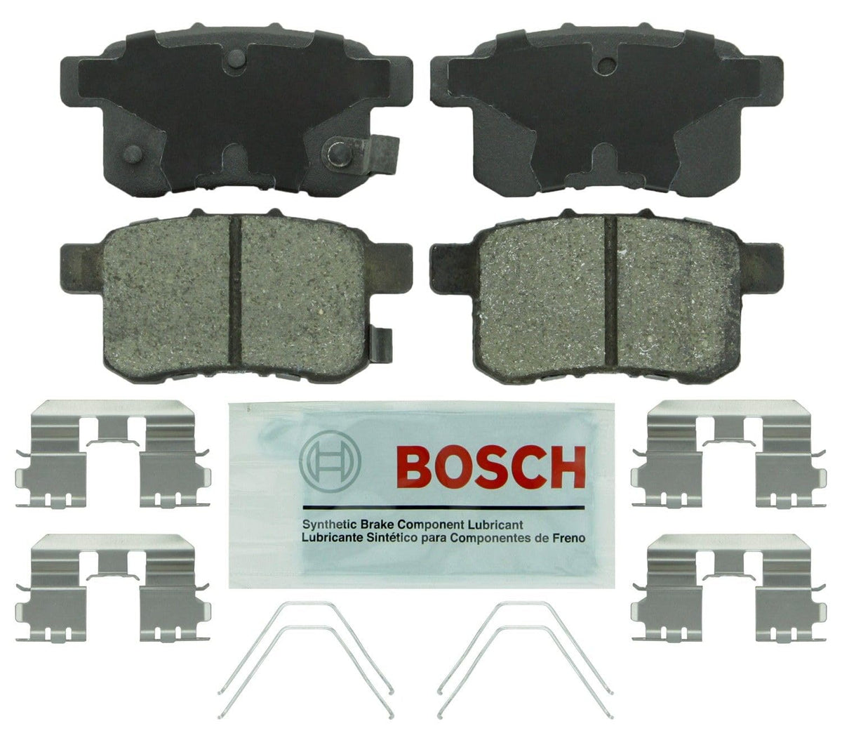 BOSCH BE1451H Blue Ceramic Disc Brake Pad Set With Hardware - Compatible With Select Acura TSX; Honda Accord; REAR