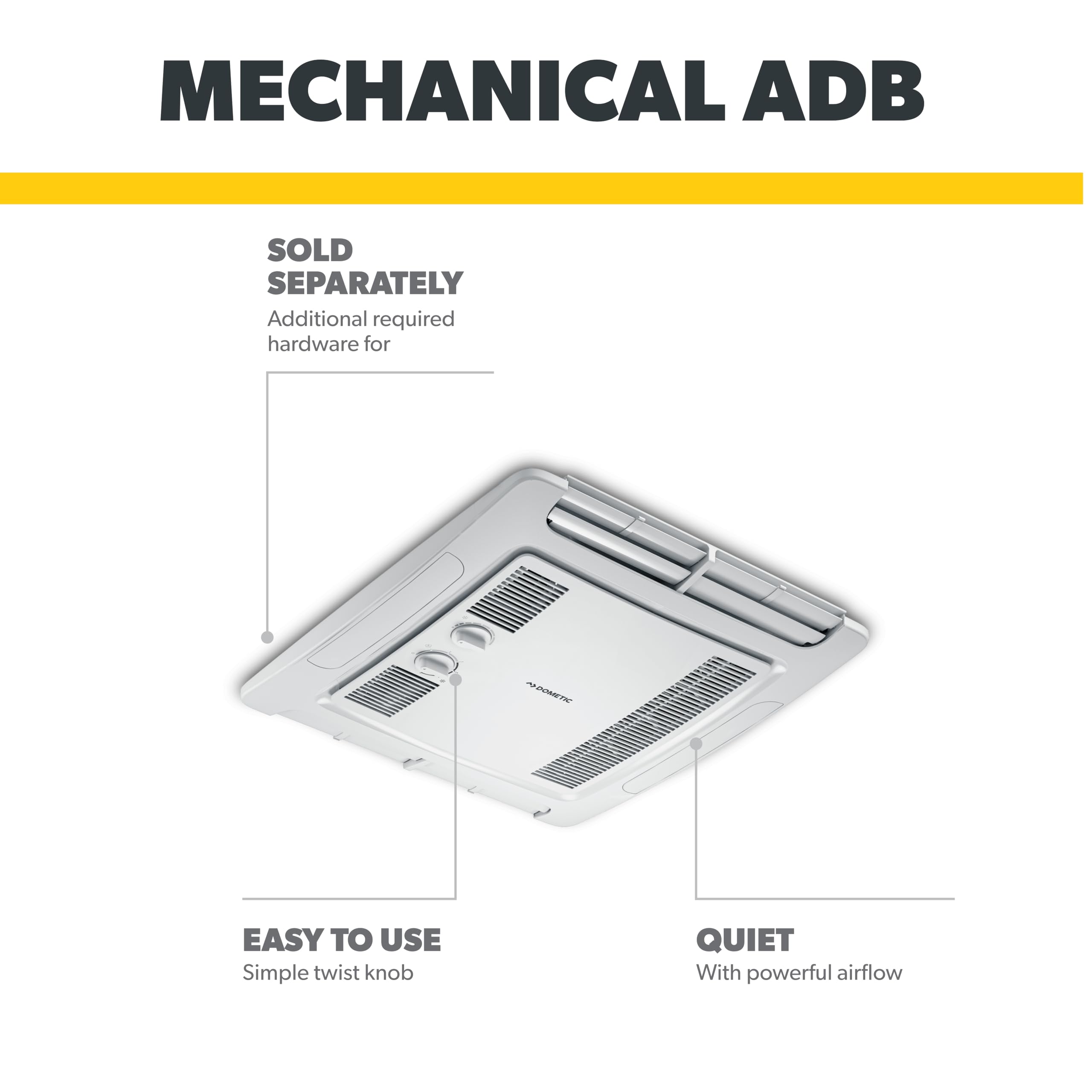 Dometic FreshJet 3 Series, 15K BTU RV Rooftop Air Conditioner unit, White