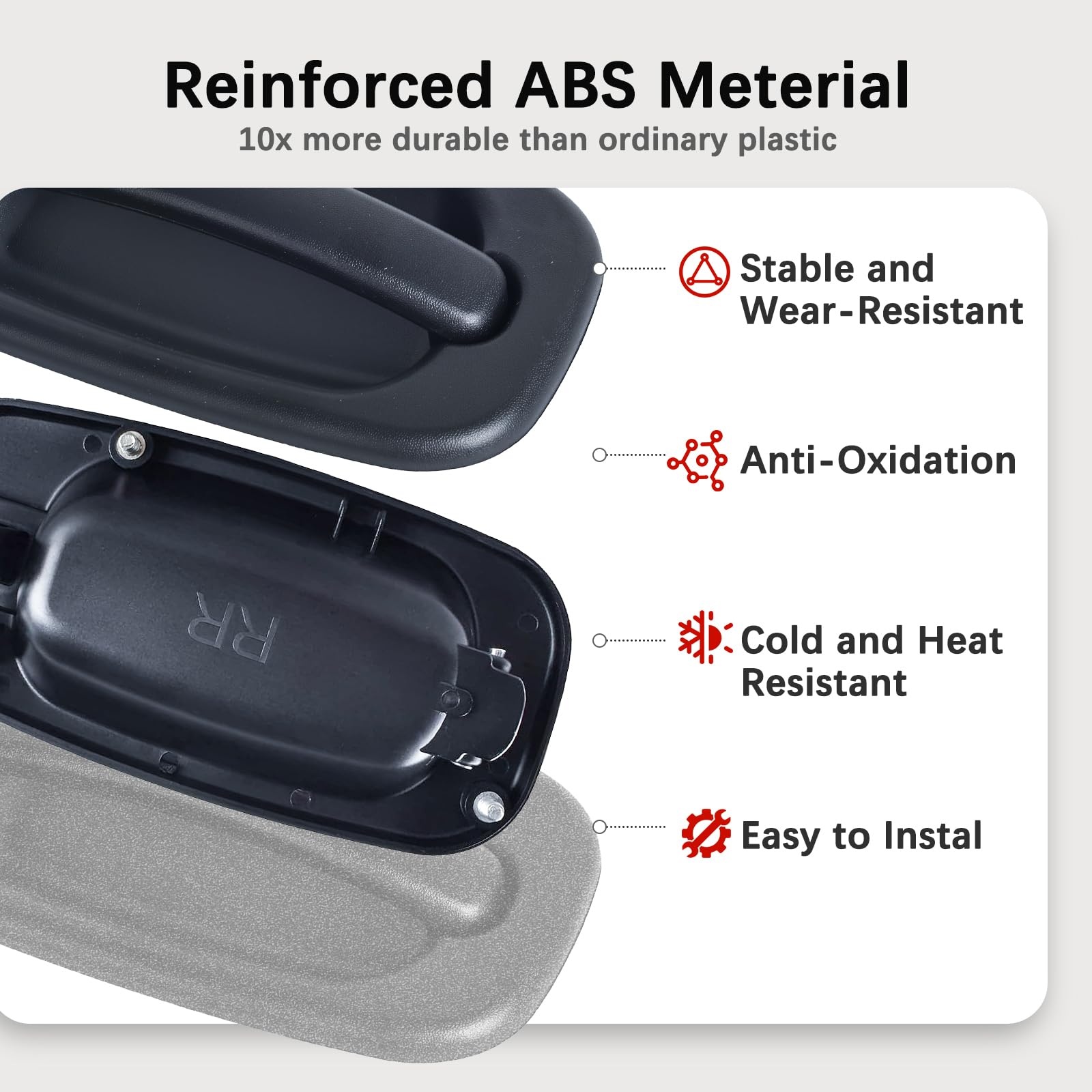 Faersi Exterior Door Handle Rear Right Passenger Side Replacements For 1999-2007 Chevy Silverado 1500 2500 Hd, Tahoe, Suburban, Avalanche, Gmc Sierra, Yukon Denali, Cadillac Escalade 15721572 80578