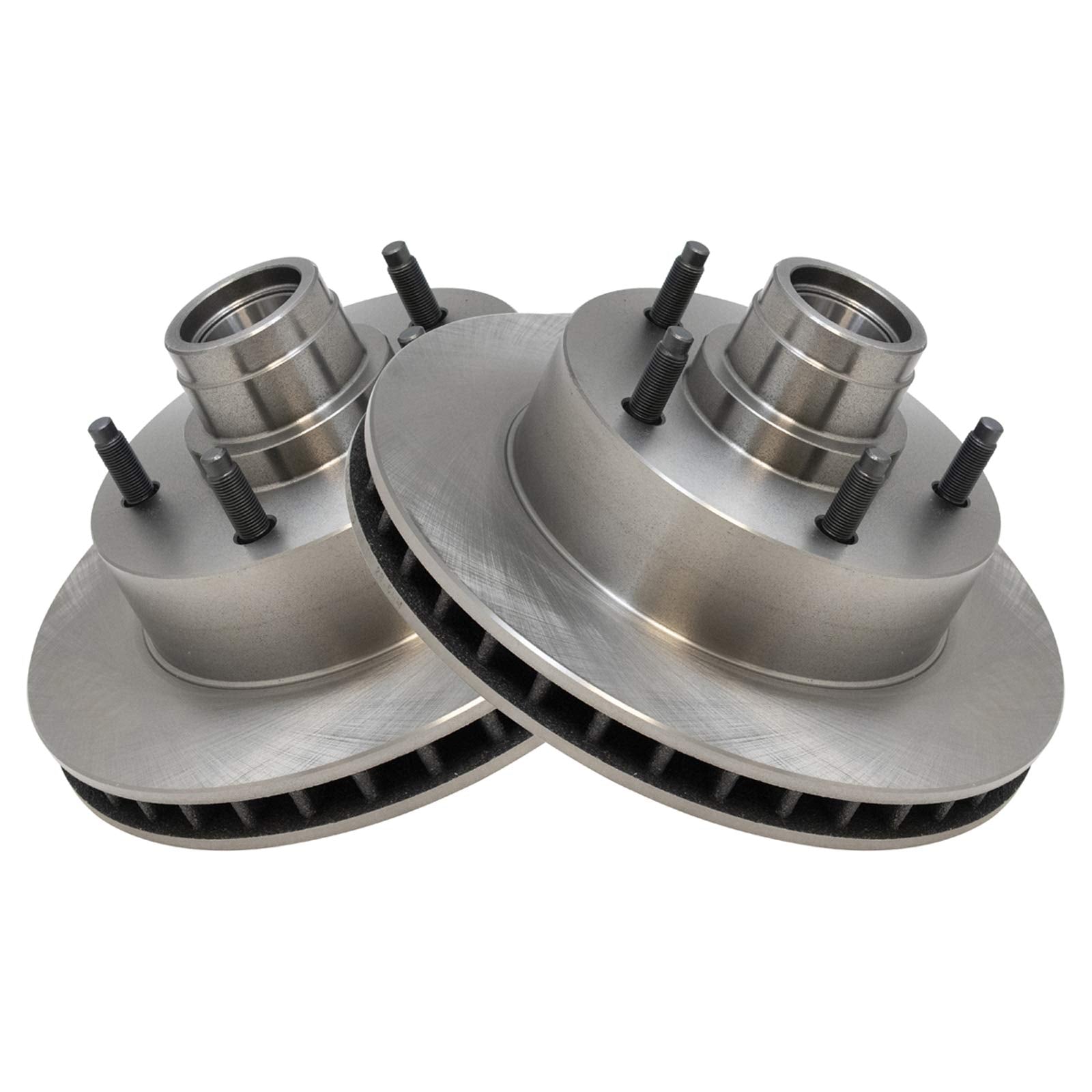 Trq Front Brake Pad & Rotor Kit Brake Pads Brake Rotor Ceramic Compatible With 1987-1993 Ford E-150 Econoline E-150 Econoline Cl