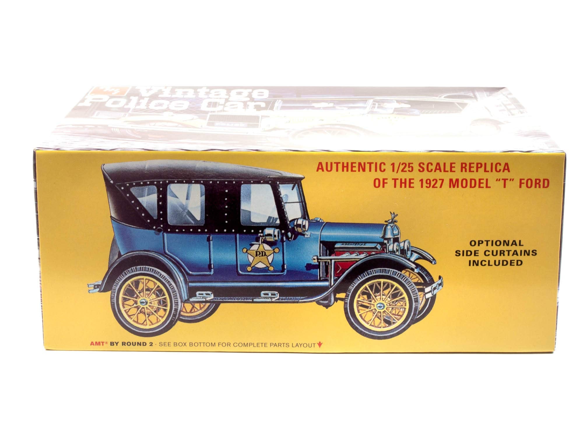 Amt 1927 Ford T Vintage Police Car 1/25 Scale Replica Plastic Model Kit, Black (Amt1182)