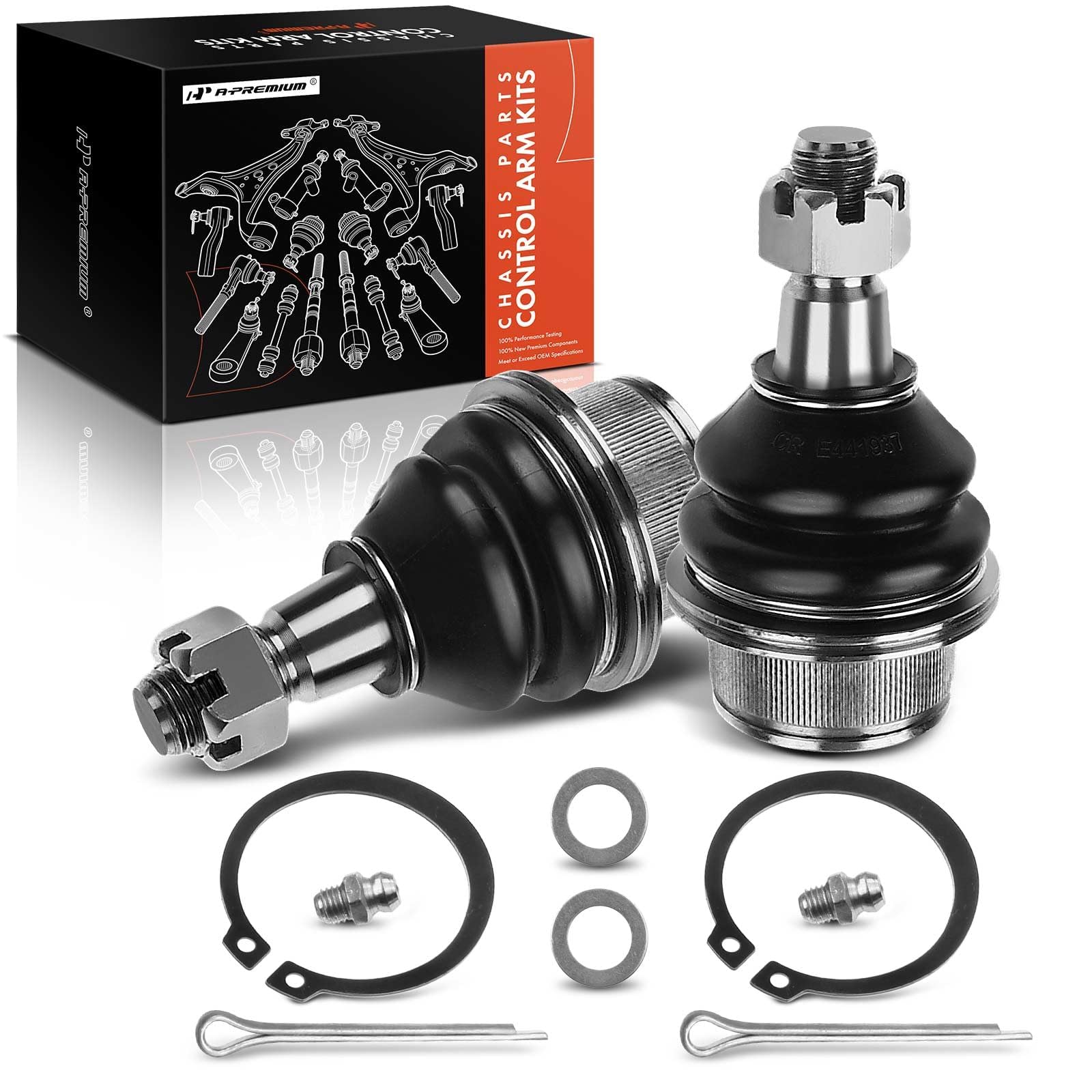 A-Premium 2 x Front Lower Ball Joint, Compatible with Chevy GMC Cadillac - 1999-2016 - Silverado 1500, Sierra 1500, Tahoe, Yukon XL, Suburban, Express, Escalade ESV EXT, Savana, Avalanche