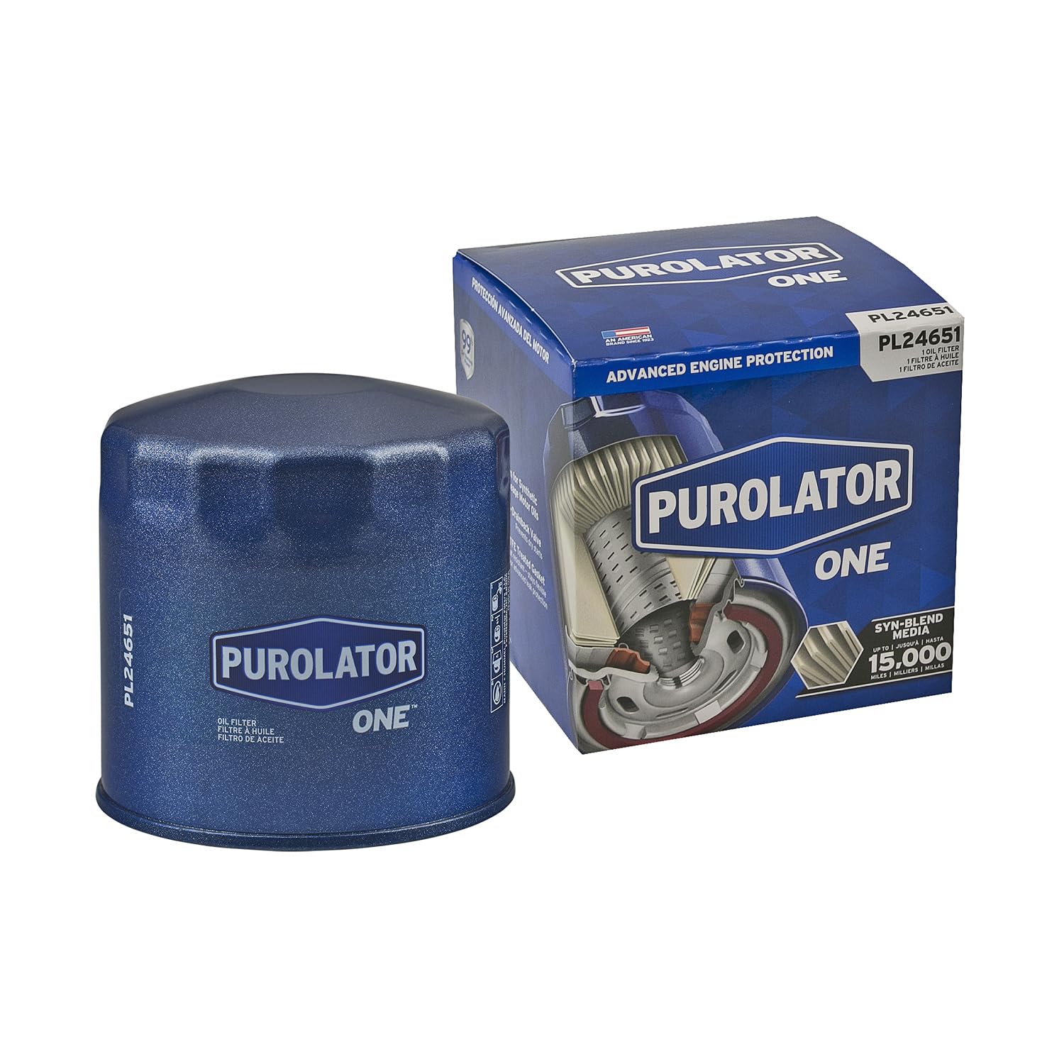 Purolator Pl24651 Purolatorone Advanced Engine Protection Spin On Oil Filter Compatible With Ford F-150, F-250 Super Duty, Exped