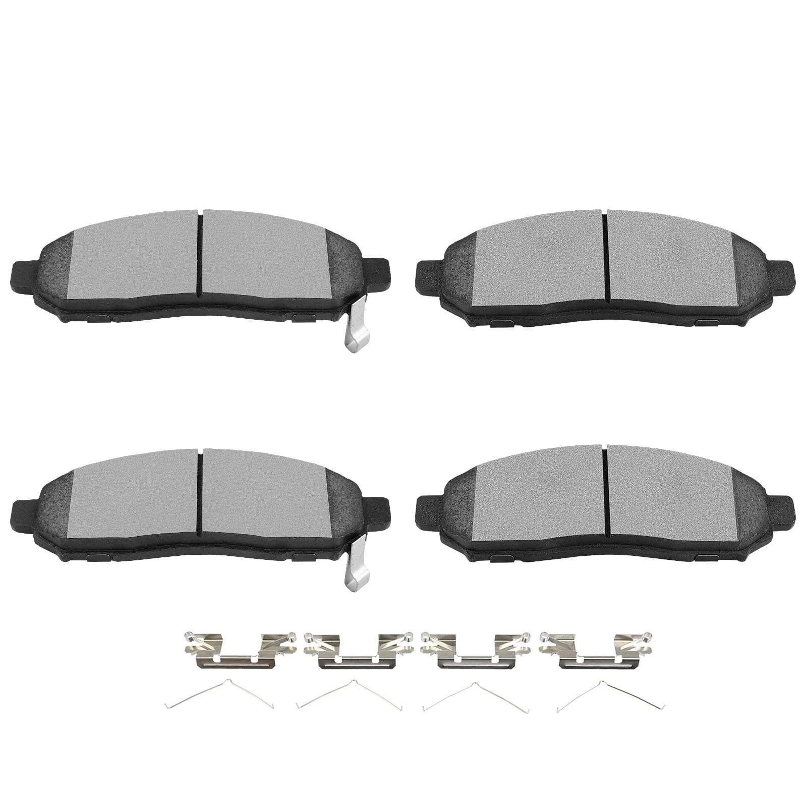 Scitoo Front Disc Brake Pad Set 4Pcs W/Hardware Fit For Chevrolet For City Express 2015-2018,For Nissan For Leaf 2011-2015,For N