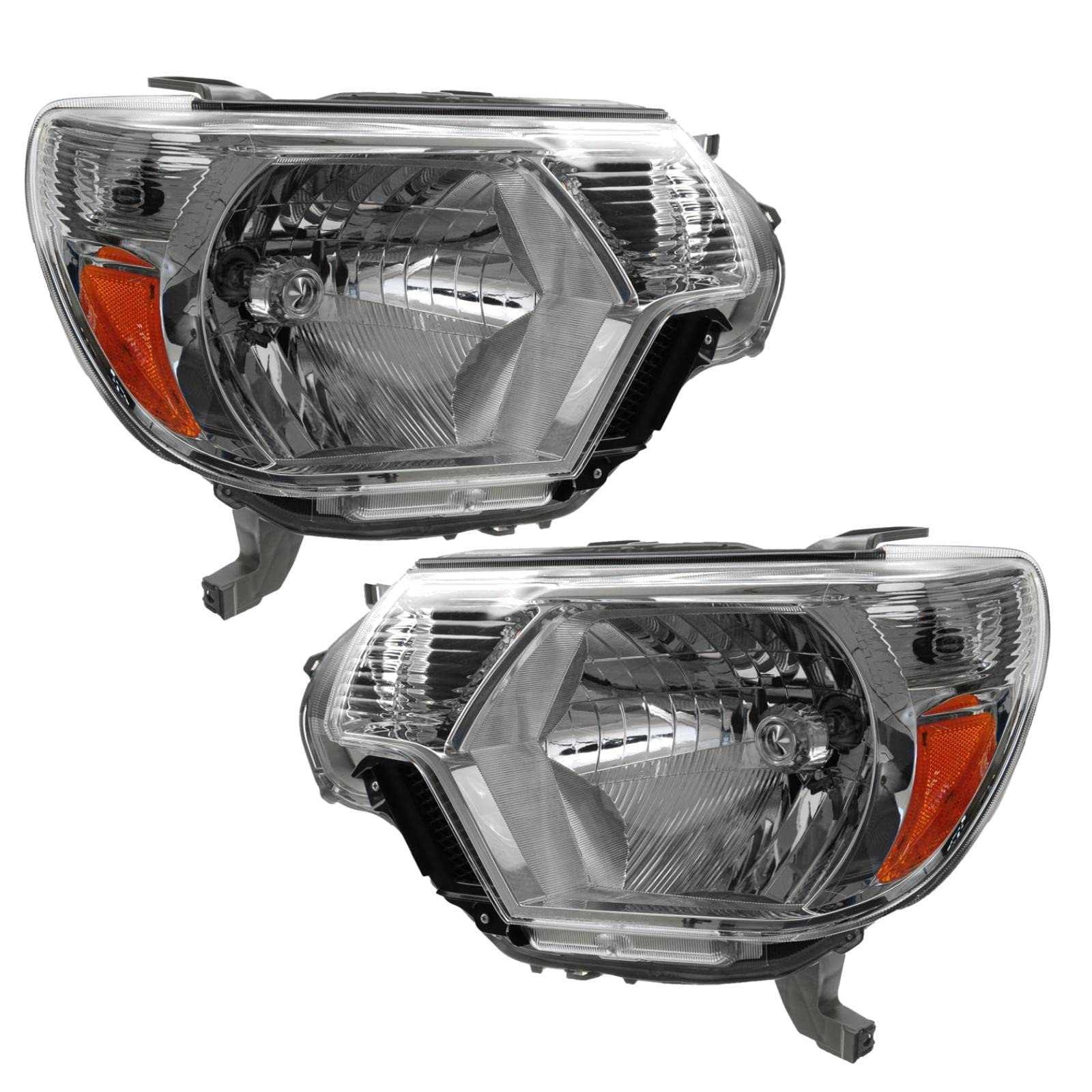 Trq Driver & Passenger Side Headlight Assembly Set Headlights Driver & Passenger Side Compatible With 2012-2015 Toyota Tacoma To
