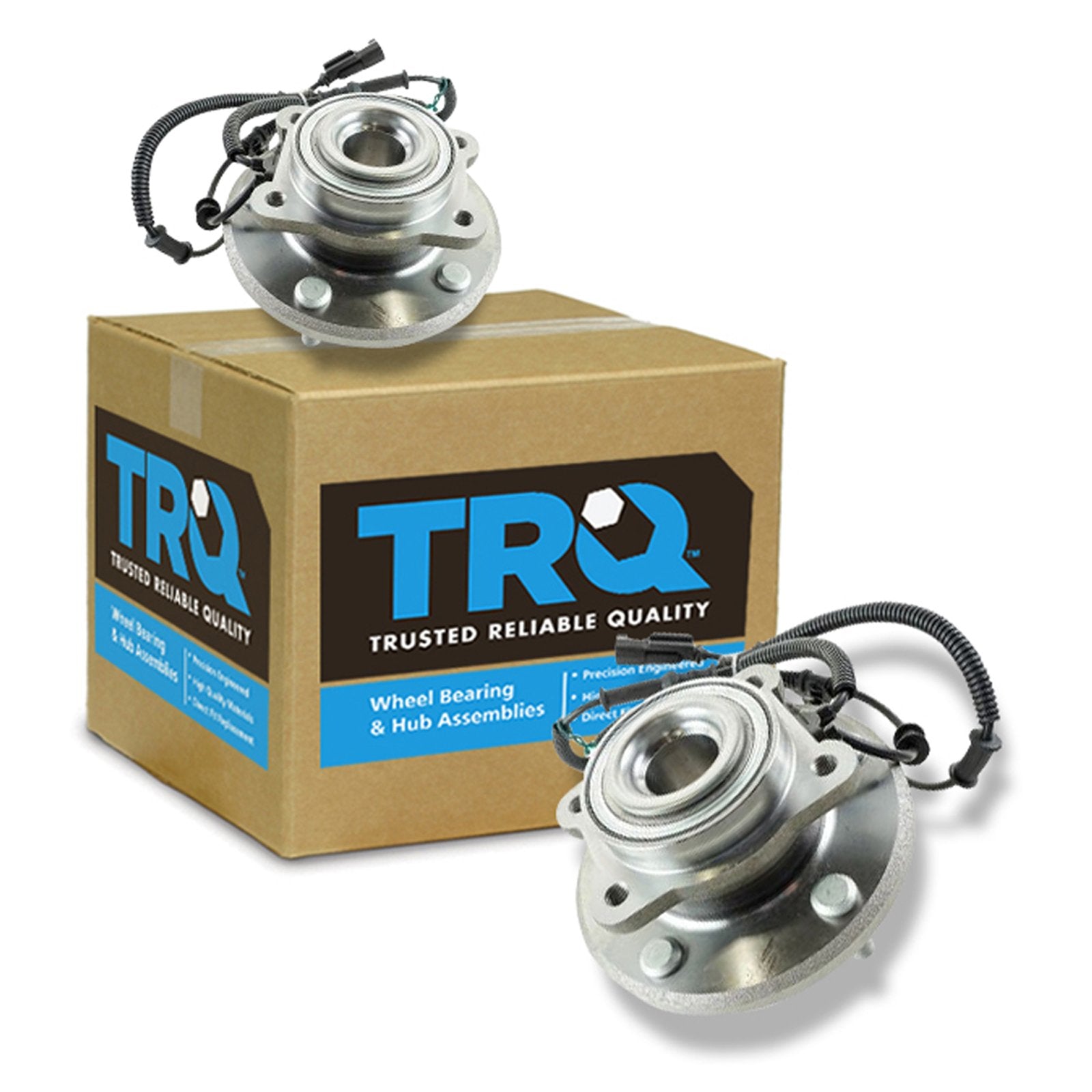 Trq Rear Wheel Hub Bearings Assembly Set Driver & Passenger Side Compatible With 2008-2011 Chrysler Town & Country Dodge Grand C