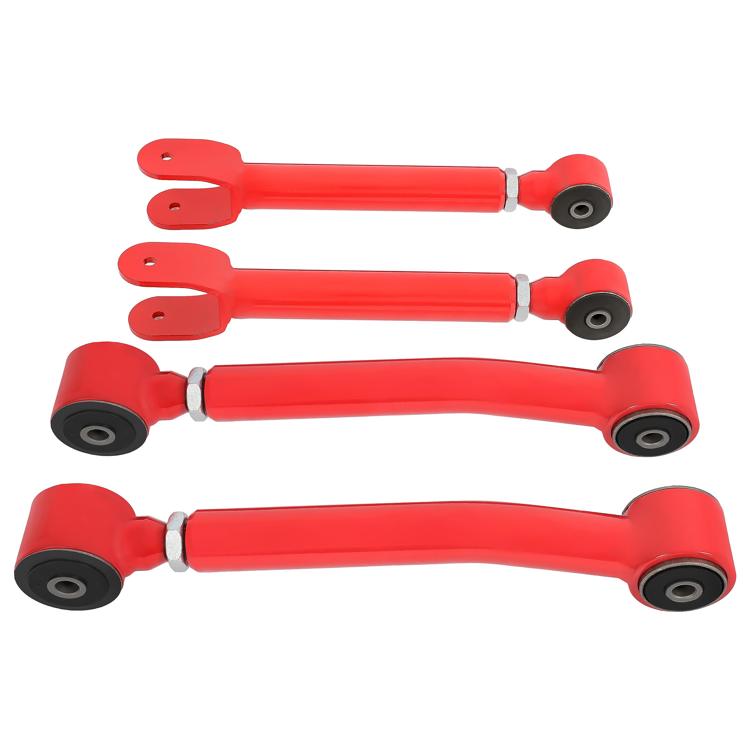 KUAFU 0-8 Lift Adjustable Control Arm for Jeep Cherokee XJ, Comanche MJ, Grand Cherokee ZJ, Wrangler LJ/TJ - Red Powder Coated