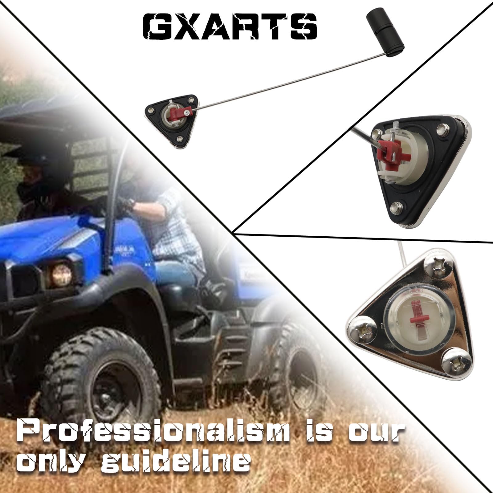 Gxarts Gas Tank Fuel Gauge Compatible With Kawasaki Mule 3000 3010 2510 1990-2008 With Steel Gas Tank Fuel Gauge Replacement # 52005-0733 52005-0086 52005-0013 52005-1085