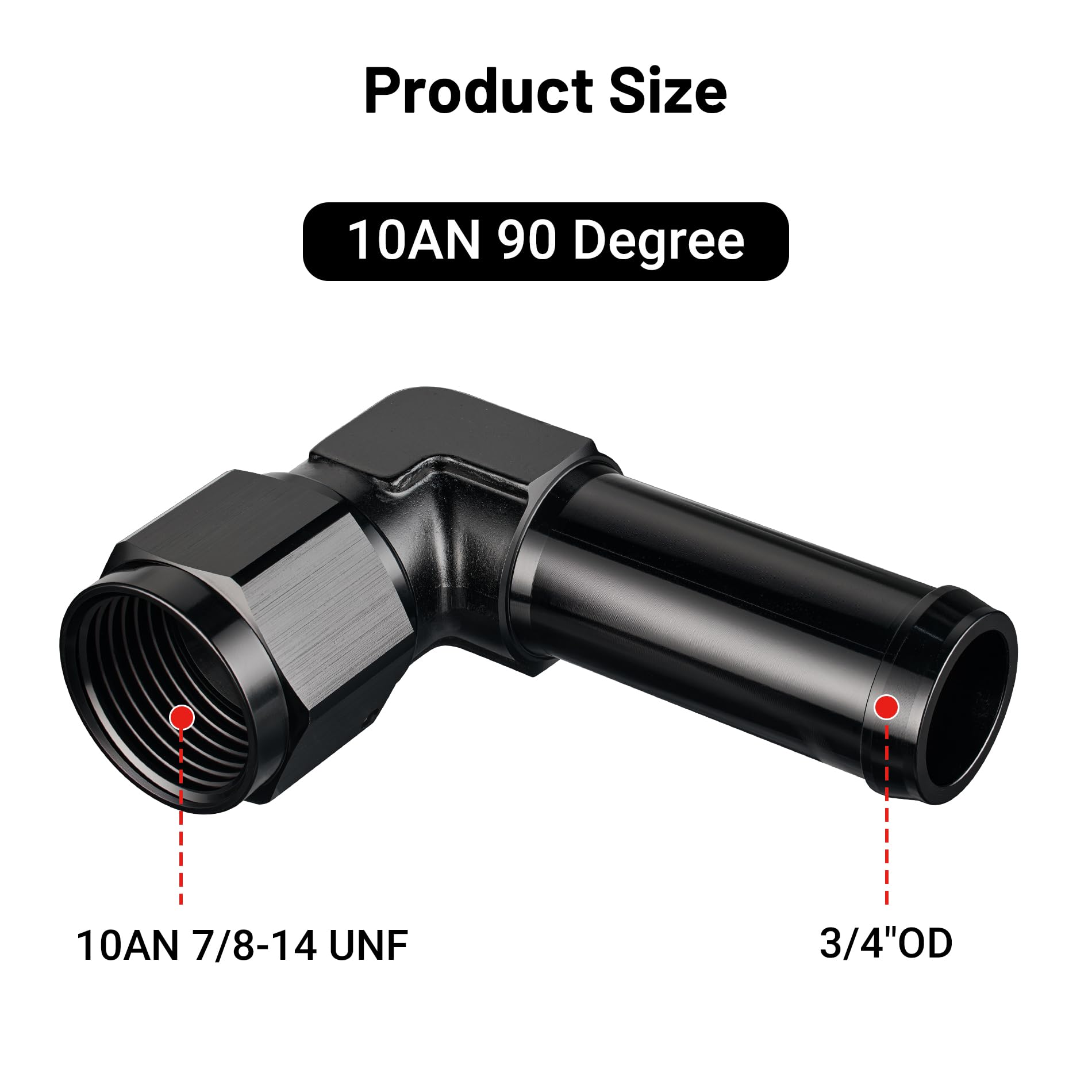 Evil Energy 10An Female To 3/4'' Barb Hose Fitting 90 Degree Swivel