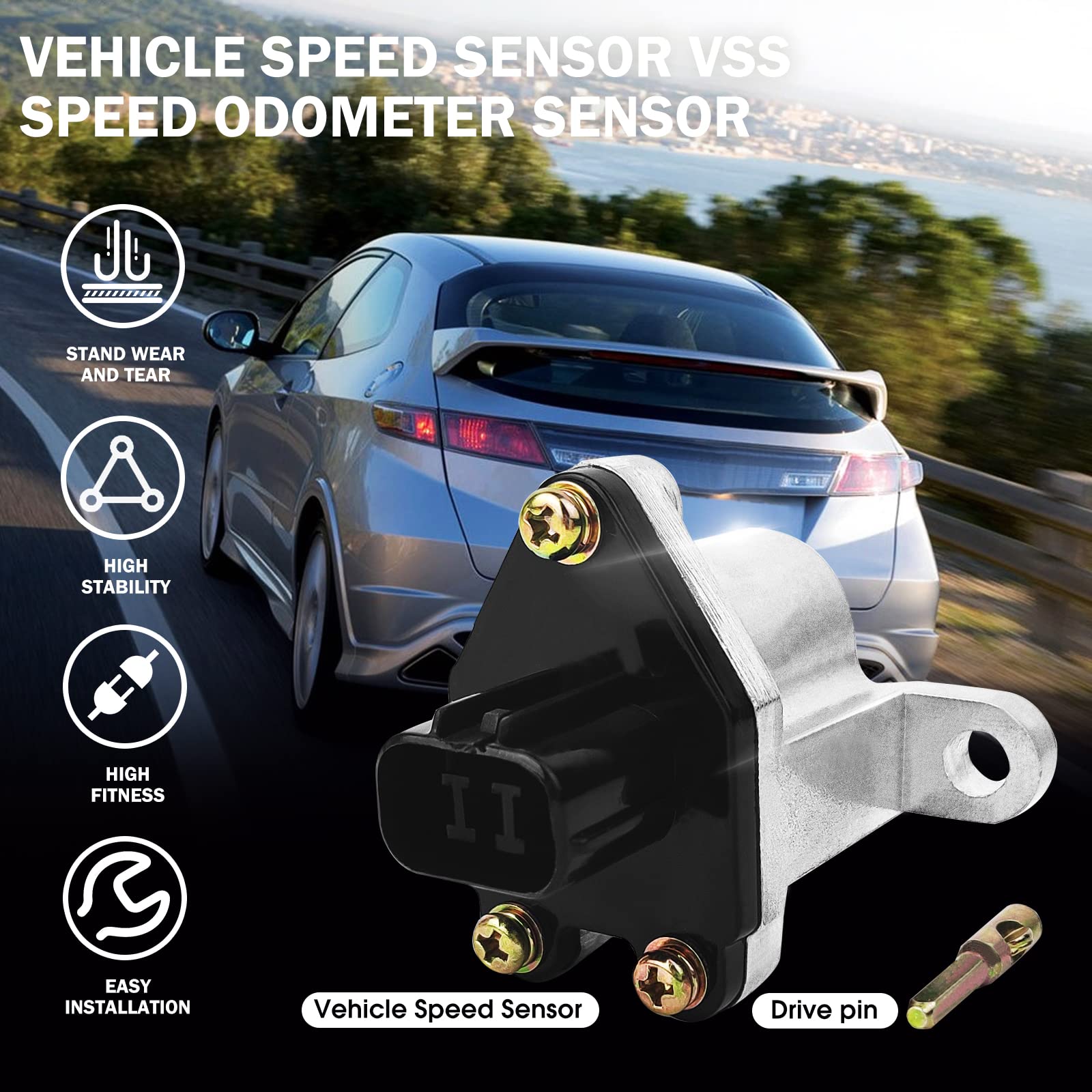 Vehicle Speed Sensor Vss Speed Odometer Sensor Fit For Honda Accord Vehicle/94-97 Replace# 78410Sv4003 78410-Sv4-003 Acura Cl/97