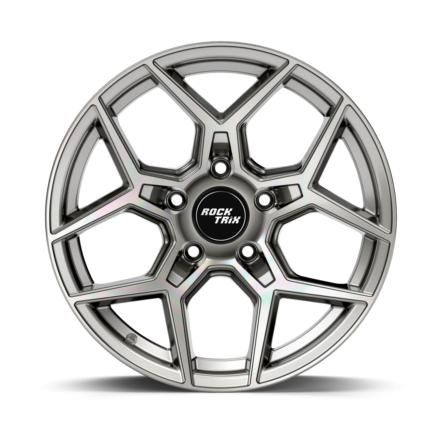 Rocktrix Rt105 18 Inch Wheel Compatible With Jeep Wrangler Jk Jl 18X9 5X5 Wheels (-12Mm Offset, 4.5'' Backspace) 5X5 Pcd, 71.5Mm