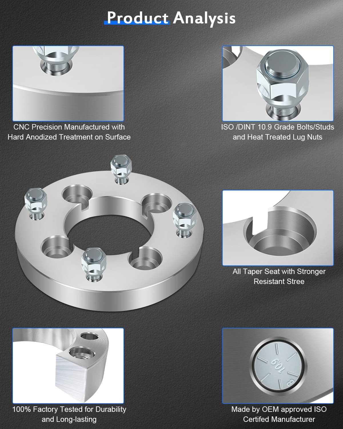 Eccpp 4Pcs 4 Lug 1' Wheel Spacers Adapters 4X110 To 4X137 10X1.25 74Mm Compatible With 2007-2016 For Rancher 420 2002-2007 For Eiger 400 2008-2017 For King Quad 400