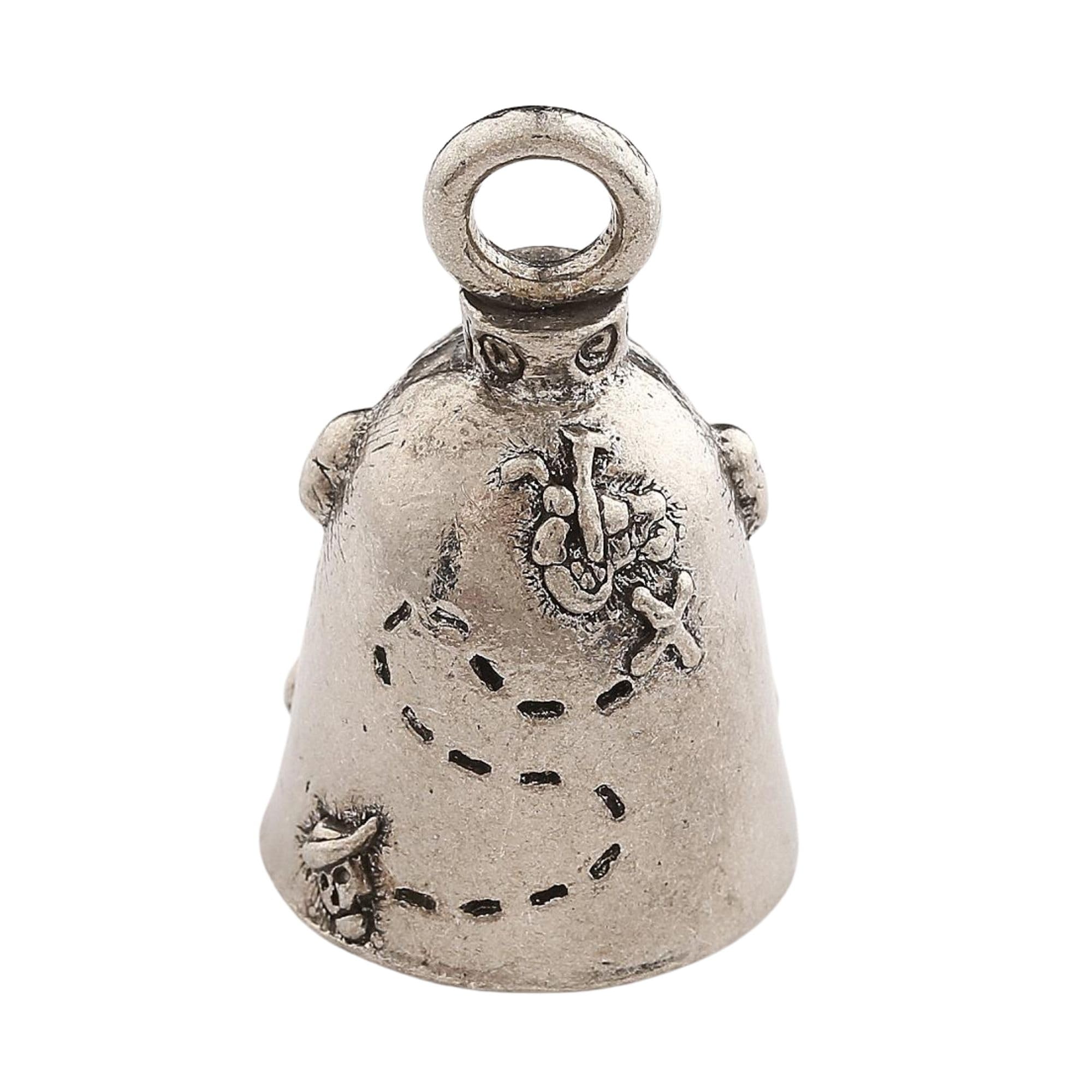 Guardian Bell Pirate Good Luck Bell W/Keyring & Black Velvet Gift Bag | Motorcycle Bell | Lead-Free Pewter | Good Luck Gift To F
