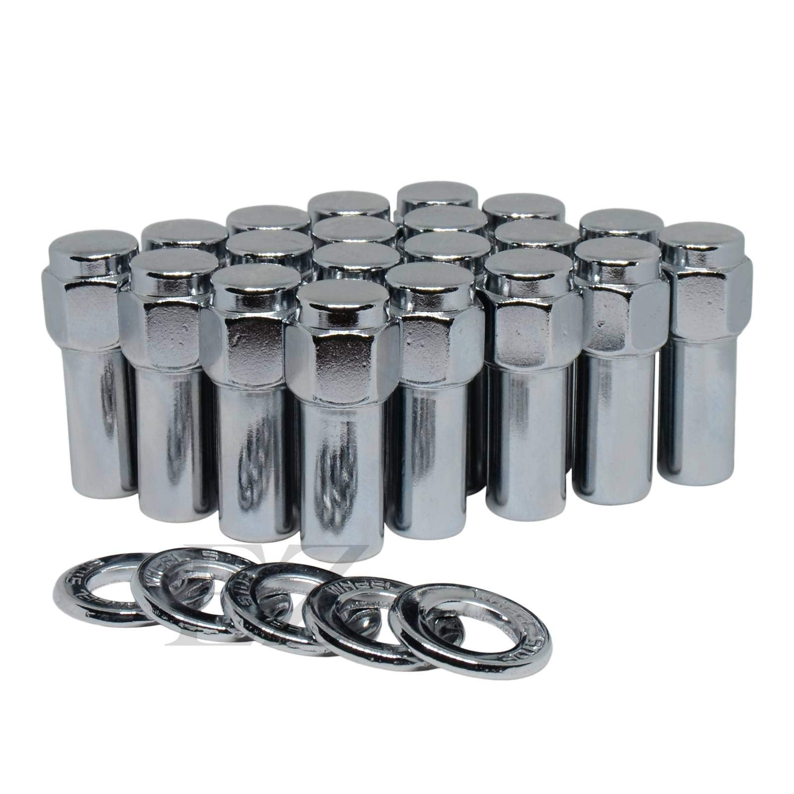 Cragar SST Mag Lug Nut 12x1.25 with Center Washer Set of 24 Pcs