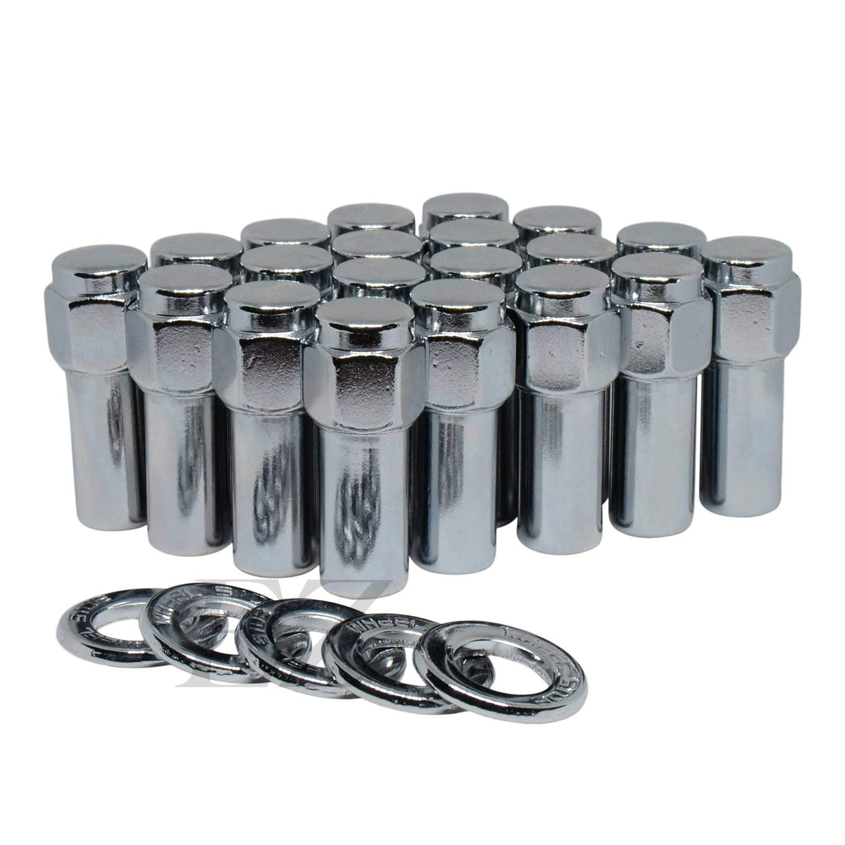Cragar Sst Mag Lug Nut 7/16''-20 With Center Washer Set Of 24 Pcs