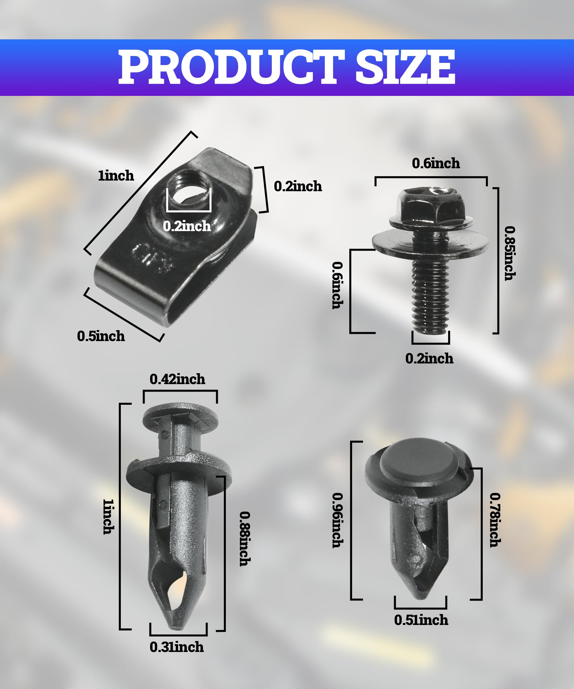 Zlirfy 35PCS Engine Under Cover Splash Shield Guard Body Bolts Screws,Bumper Fender Liner Push Retainer Fastener Rivet Clips,Bum