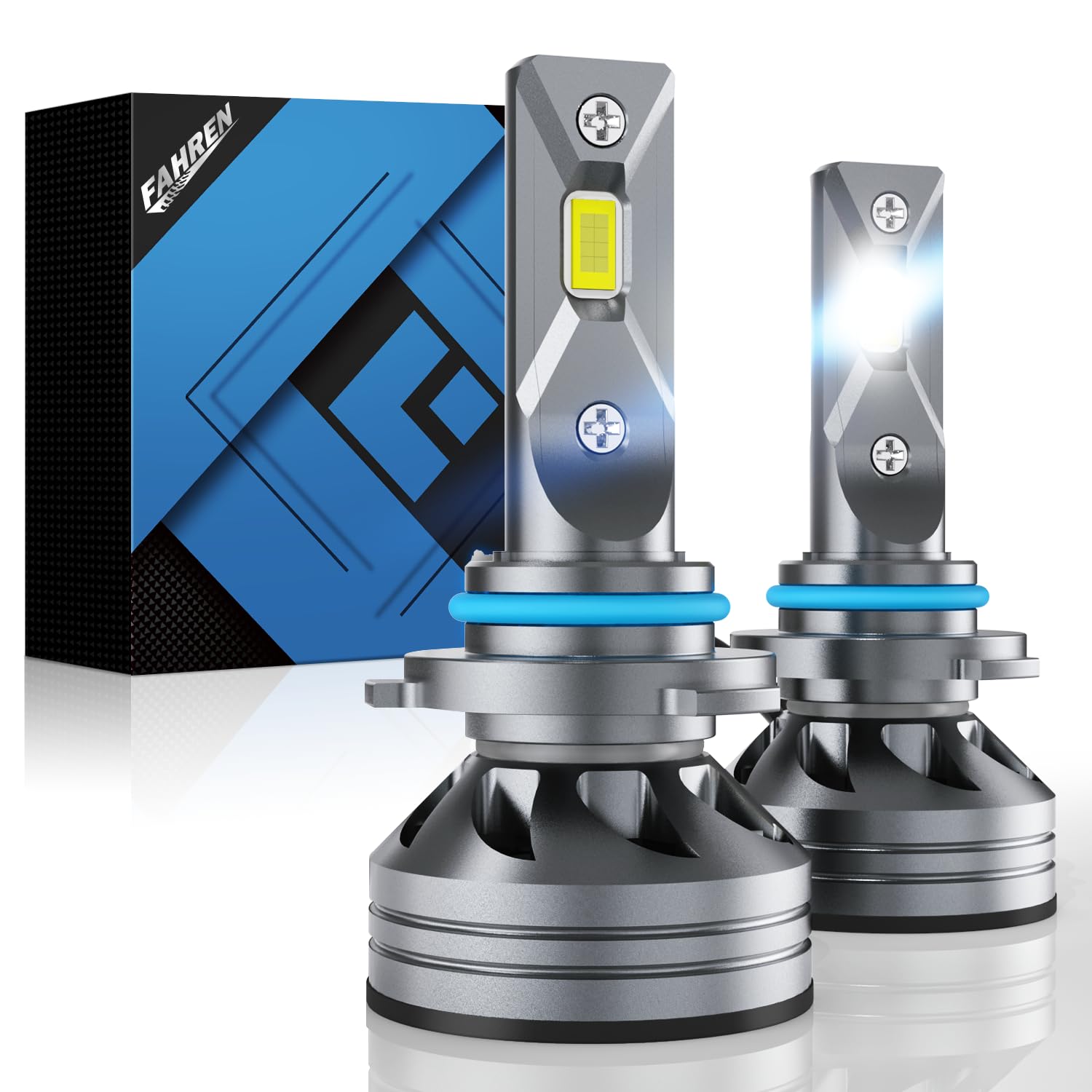 Fahren Upgraded 9012/Hr2 Light Bulb, 24000Lm Super Bright 6500K, 7 Years Long Service Life With Cooling Fan, Real 1:1 Size 9012 