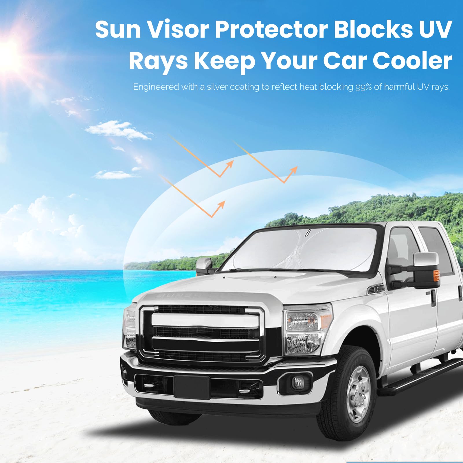 Sunshade For Ford F250 Windshield Sun Shade For Ford Super Duty F350 F450 F550 2008-2015 2016 F-450 F-550 2Door 4Door Pickup Tru