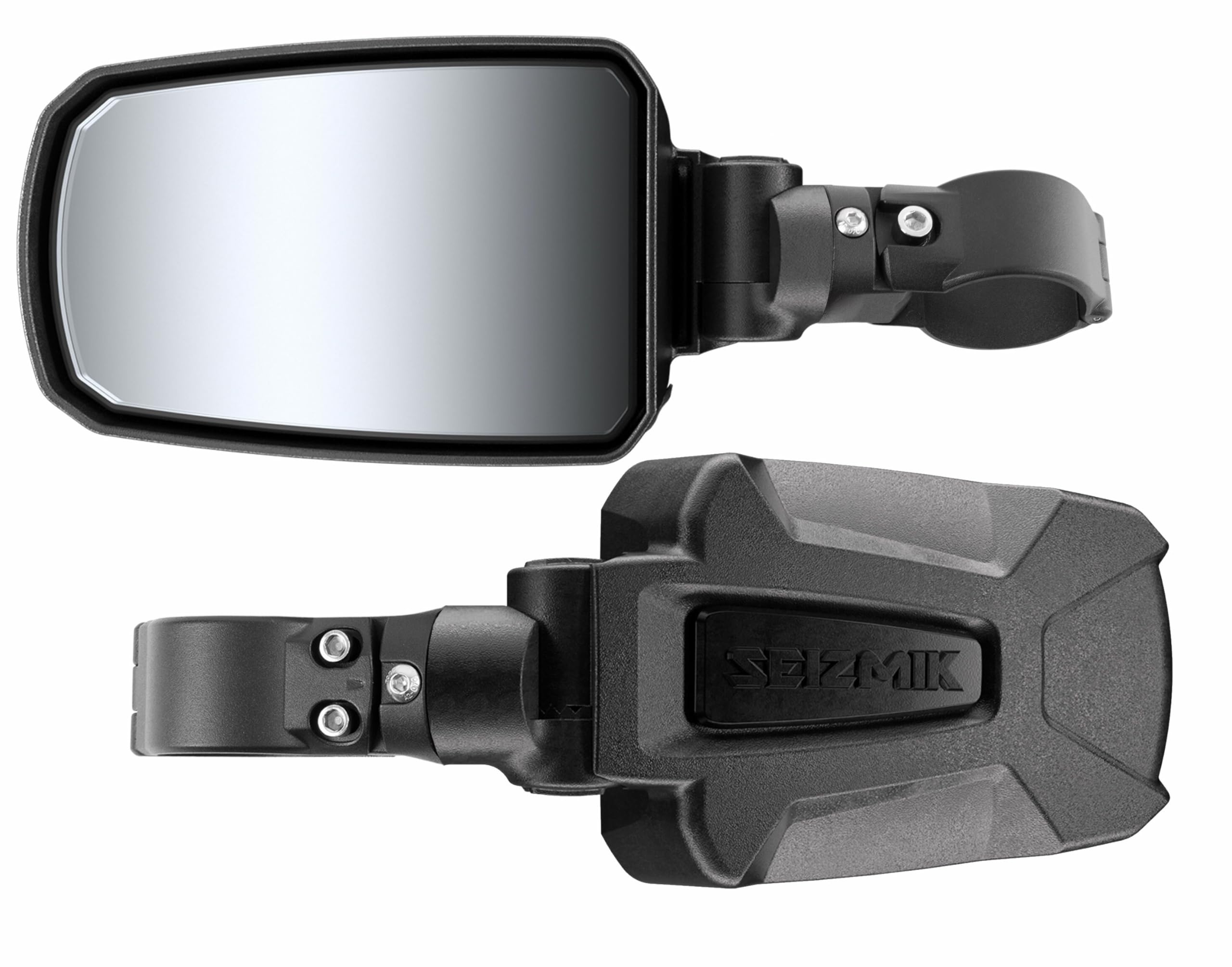 Seizmik Pursuit Utv Side View Mirror For 2 Inch Round Tube Utv Models  Set Of 2  Compatible With Select Yamaha, Can Am, Kawasaki