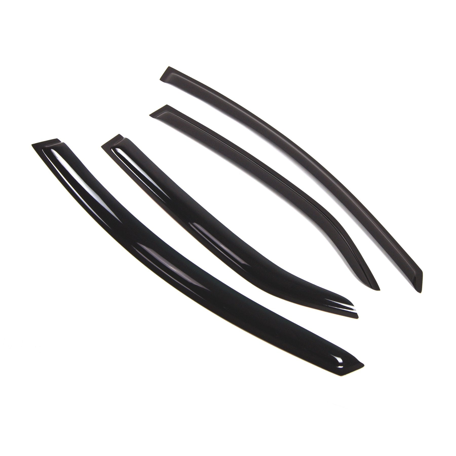 Tuningpros Wd2-279 Dark Smoke 4 Pcs Set Window Visor (Outside Mount) Deflector Rain Guard Compatible With 2009-2013 Kia Forte