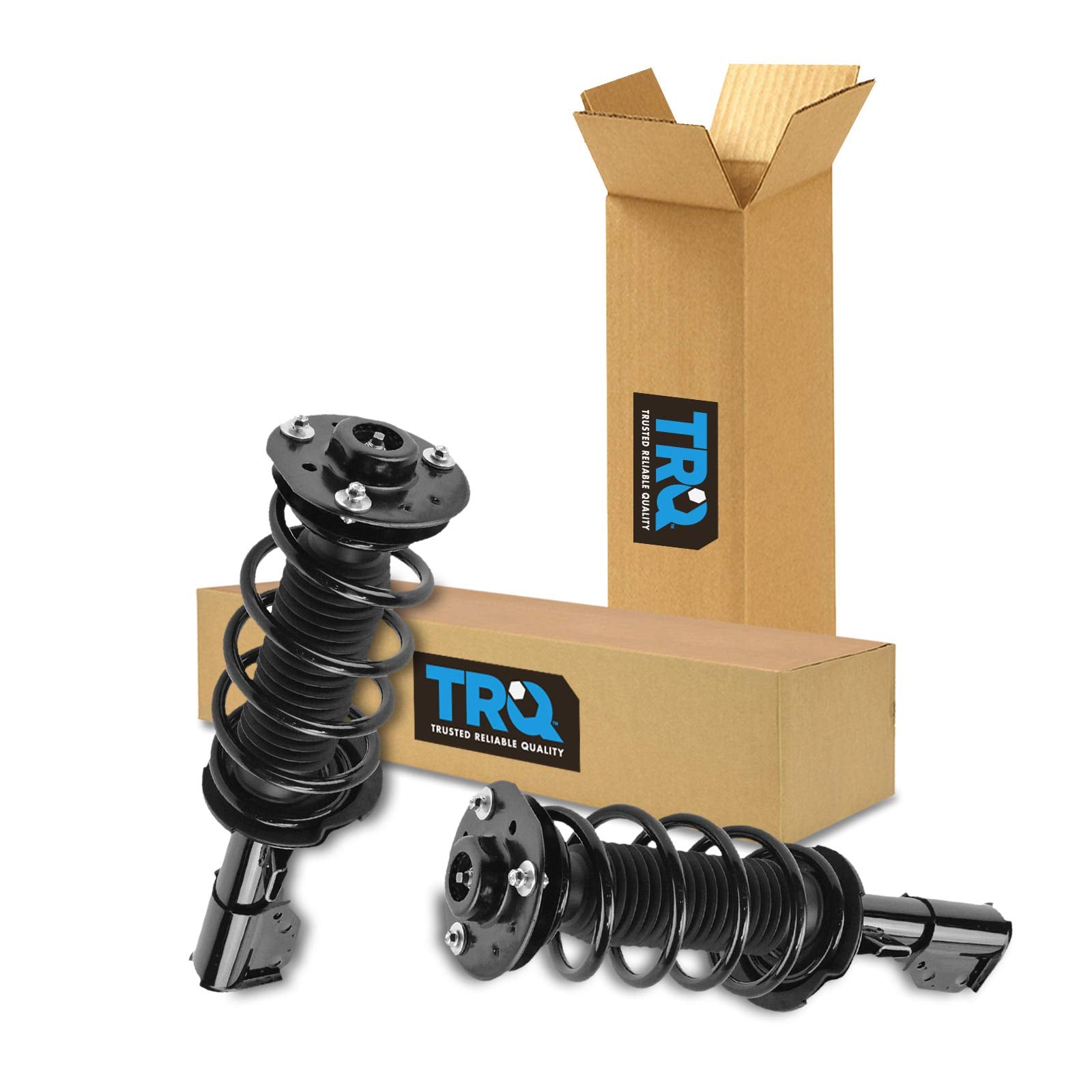 Trq Front Strut & Coil Spring Assembly Set Driver & Passenger Sides Compatible With 10-17 Chevrolet Equinox Gmc Terrain