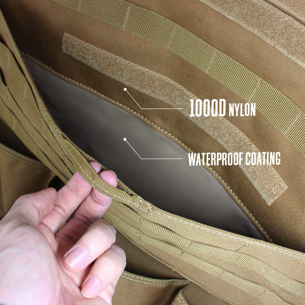 Wynex Tactical Car Seat Back Organizer, Molle Panel Back Seat Protector, Universal Vehicle Seat Cover For Molle Pouches And Trav